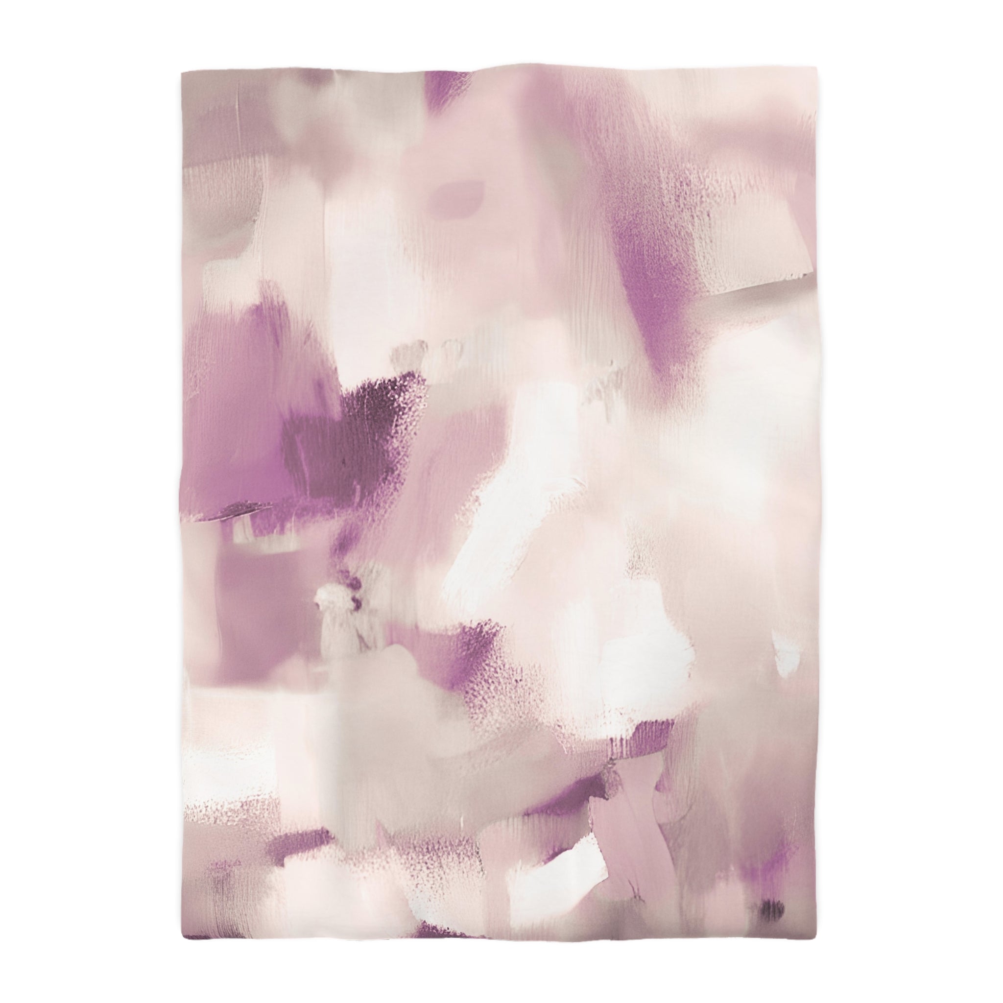 Abstract Duvet, Pillow Cover | White Beige Mauve Bedroom Decor