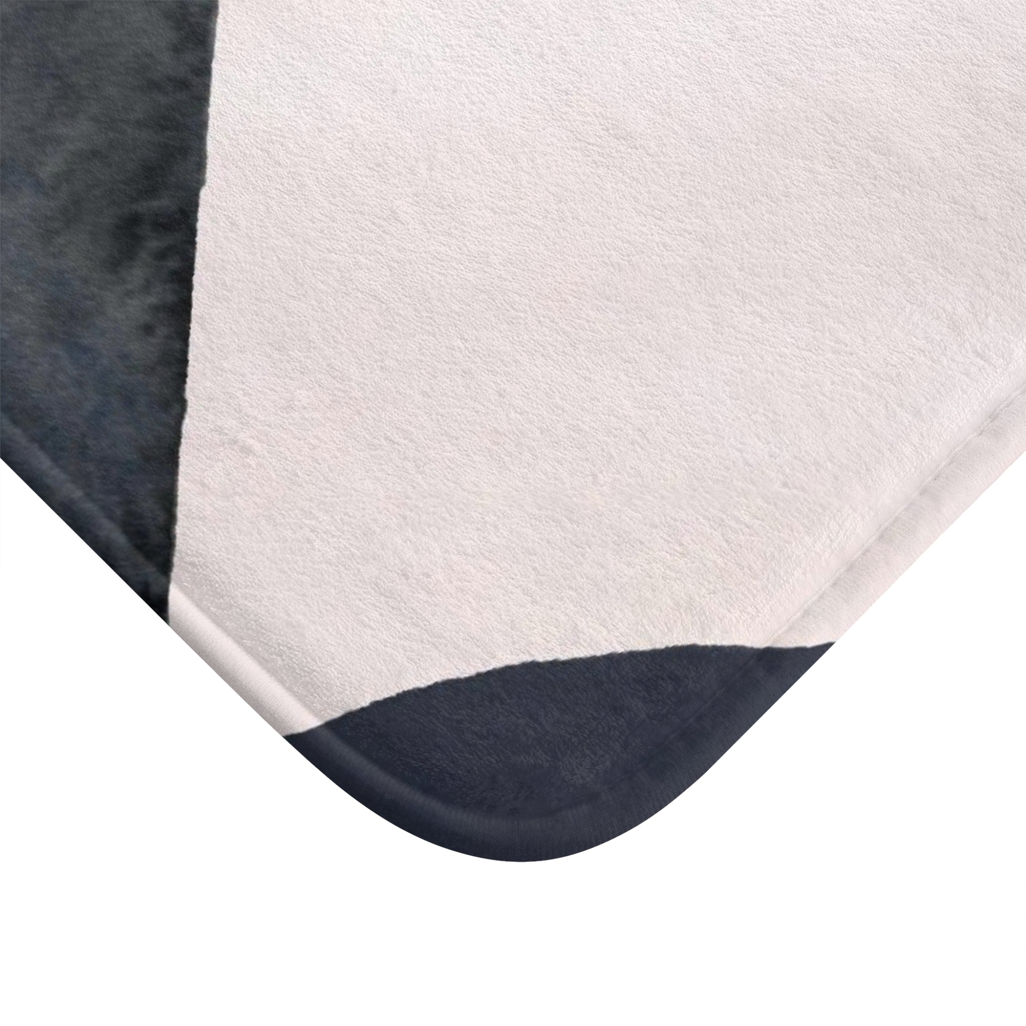 Abstract Bath Mat | Navy Blue, Orange Pink