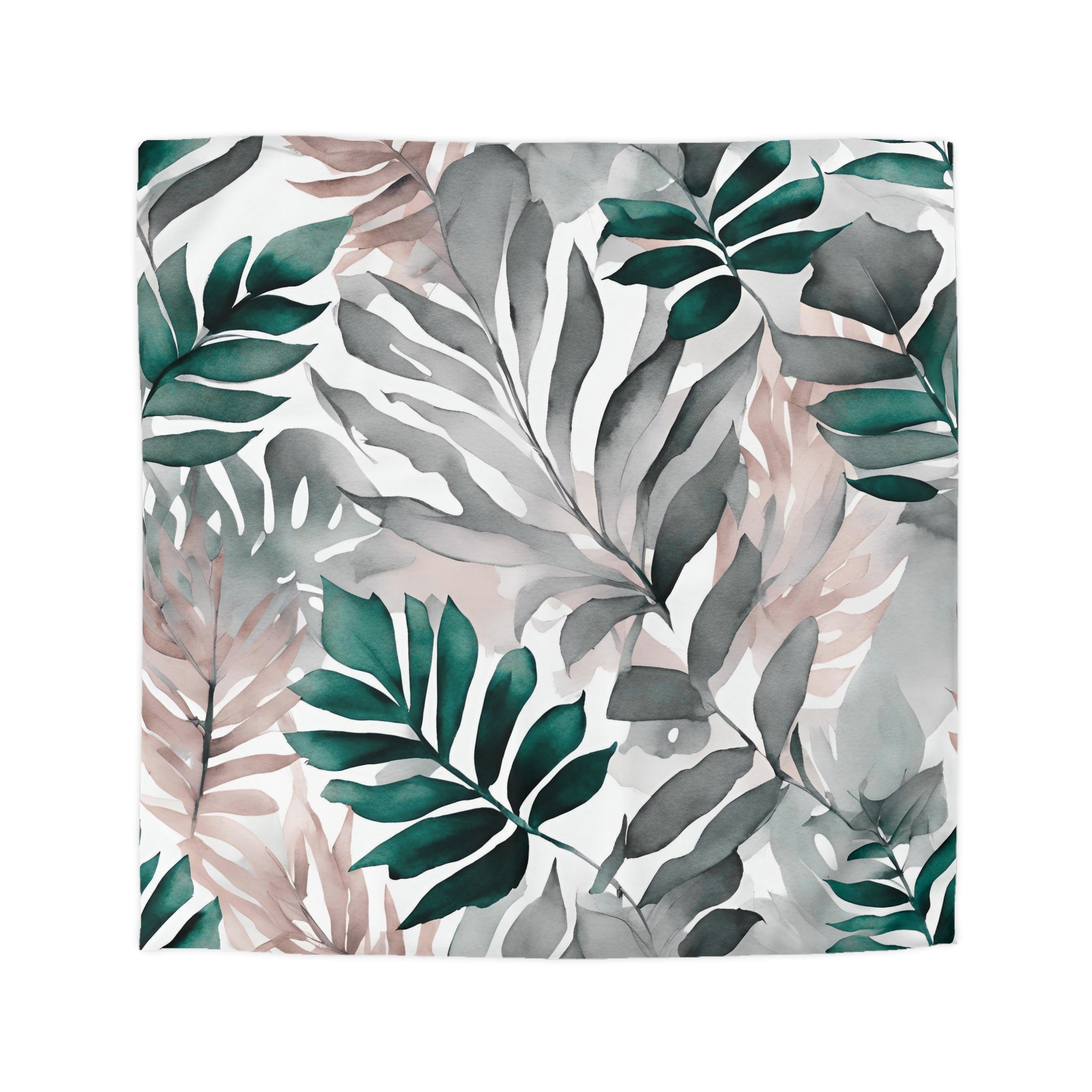 Floral Cotton Duvet, Pillow Cover | Nature Leaves Bedroom Decor
