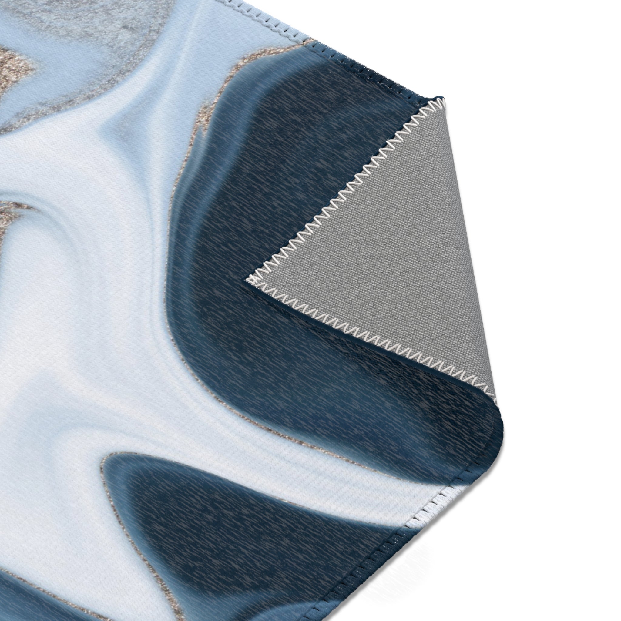 Abstract Large Area Rug | Modern Rug, Navy Blue