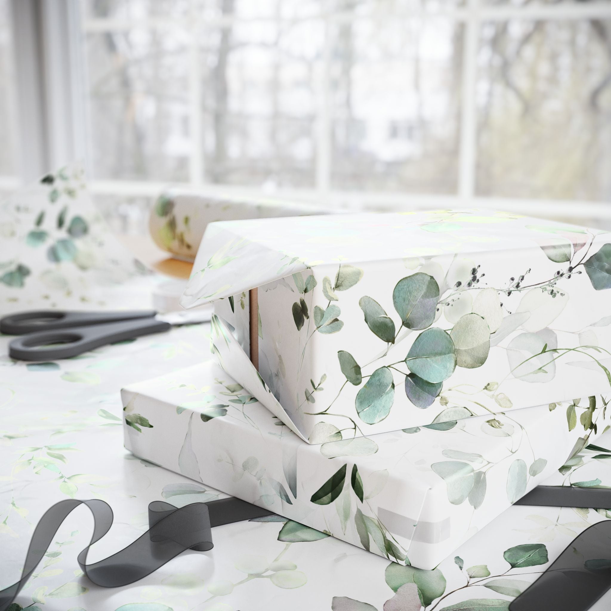 Floral Wrapping Paper | Eucalyptus Leaves