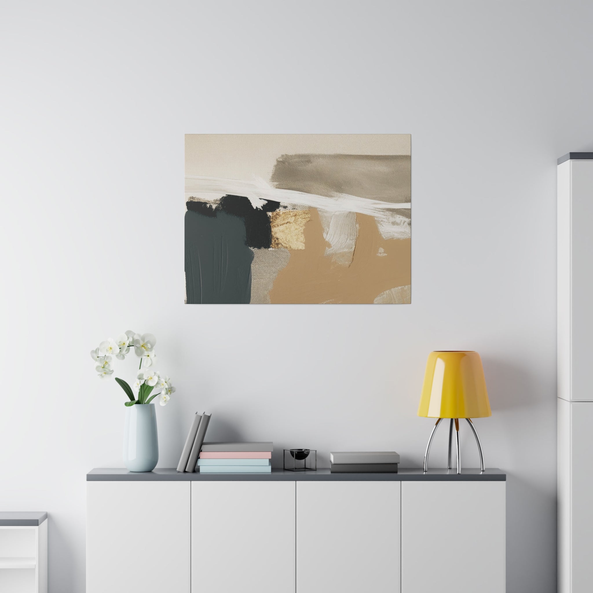 Canvas Wall Art | Earthy Beige Grey Wall Artwork