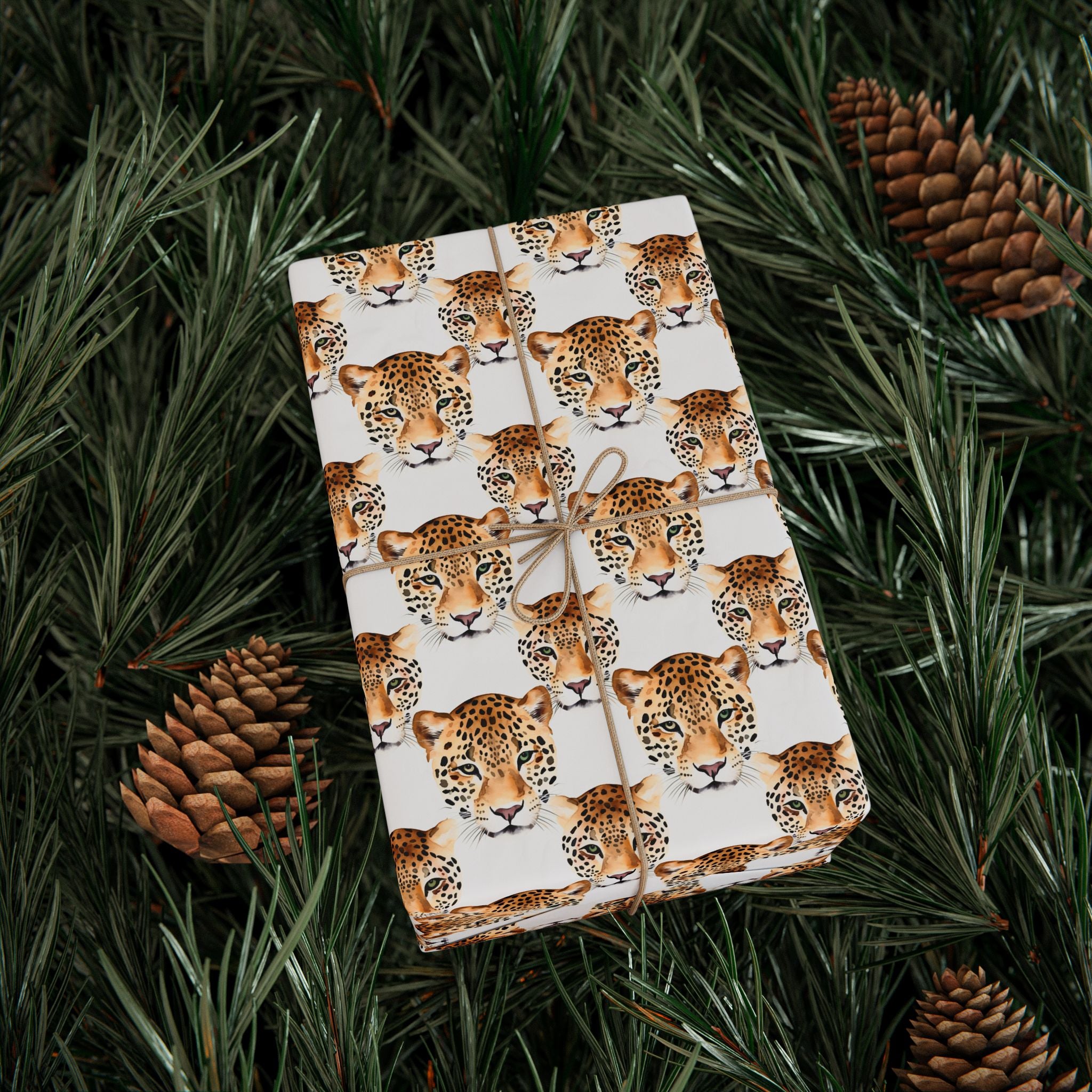 Leopard Gift Wrapping Paper | Jungle Animal Wrap for the Holidays, Birthdays
