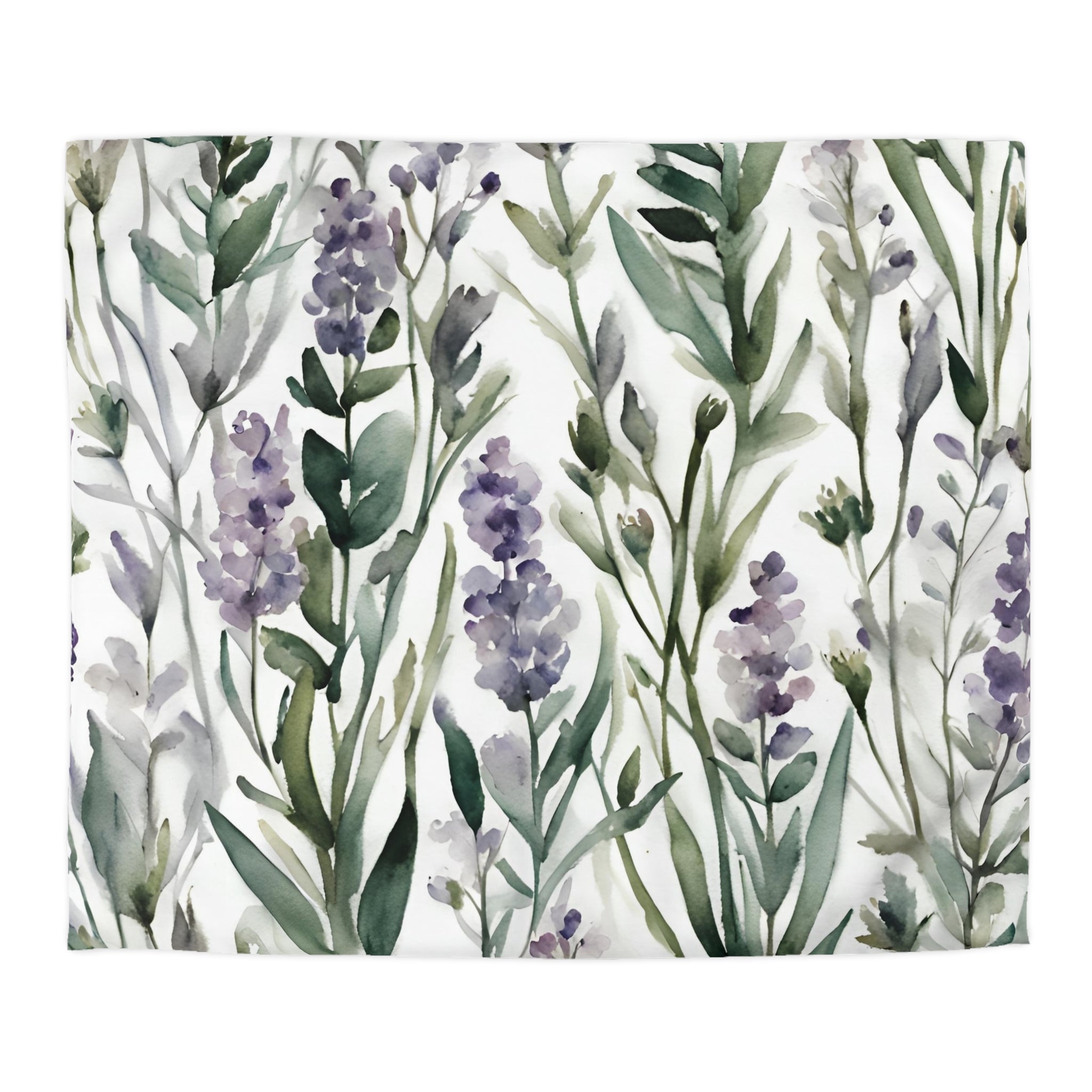 Floral Duvet Cover | Lavender Purple, Sage Green | Bedroom Decor