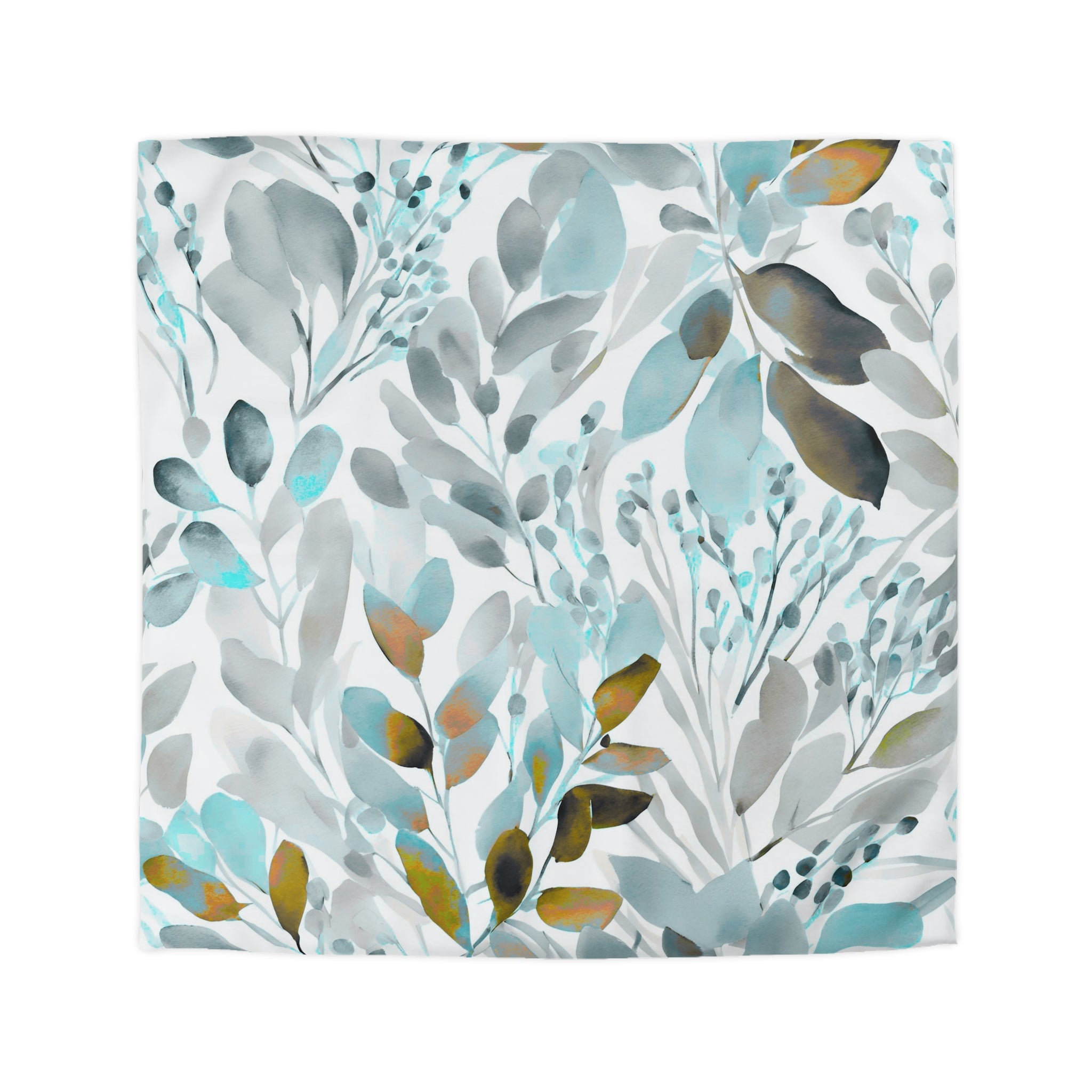 Abstract Watercolor Duvet, Pillow Cover | Pale Blue Grey Bedroom Decor