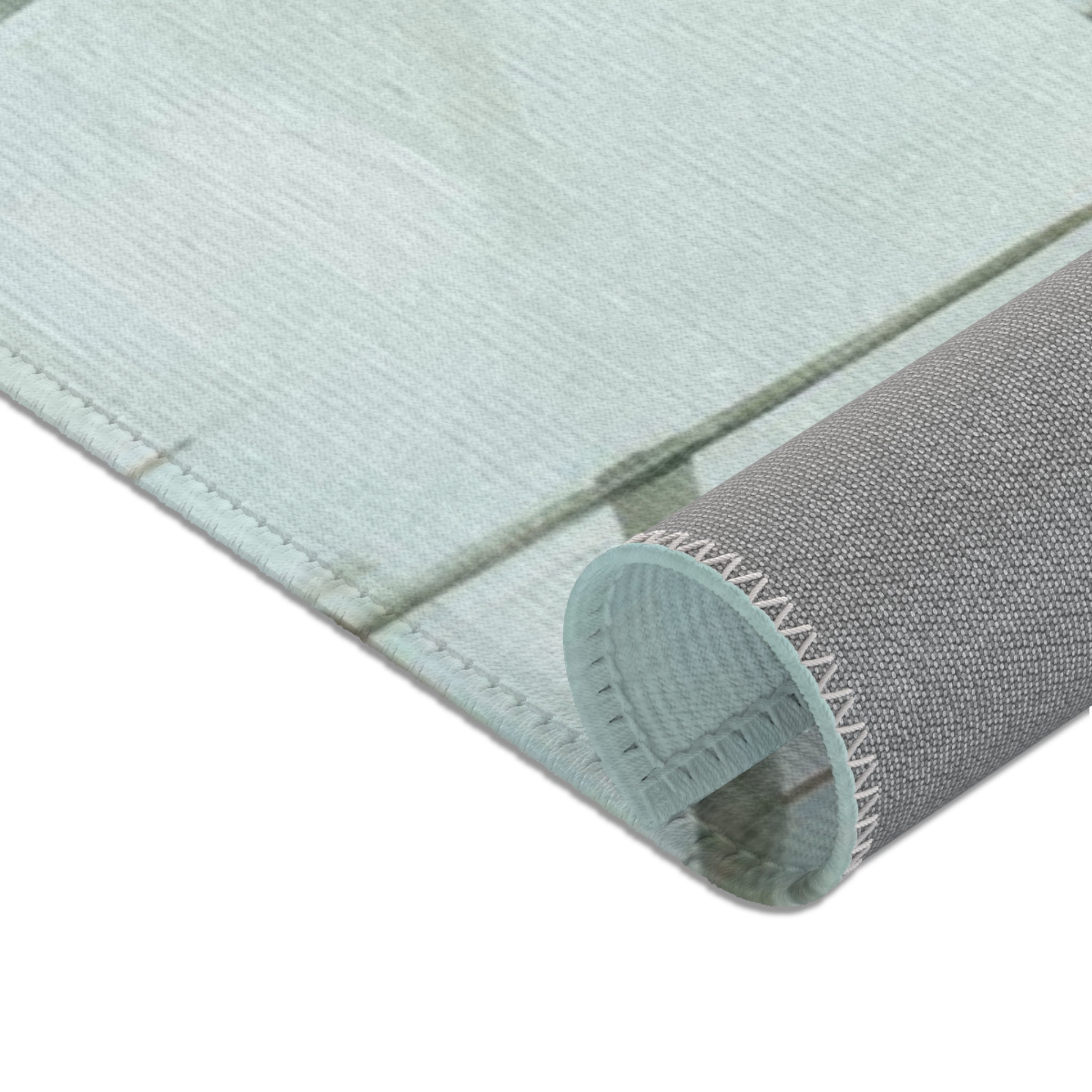 Modern Area Rug | Abstract Pastel Pale Blue, Grey