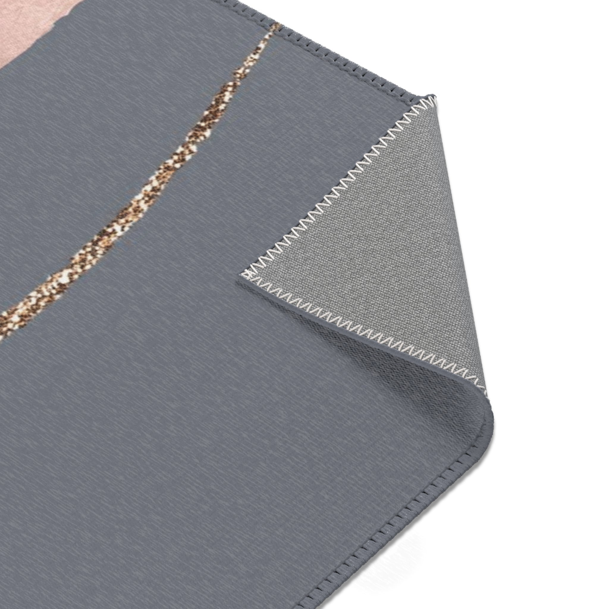 Abstract Area Rug | Blush Pink Grey Watercolor