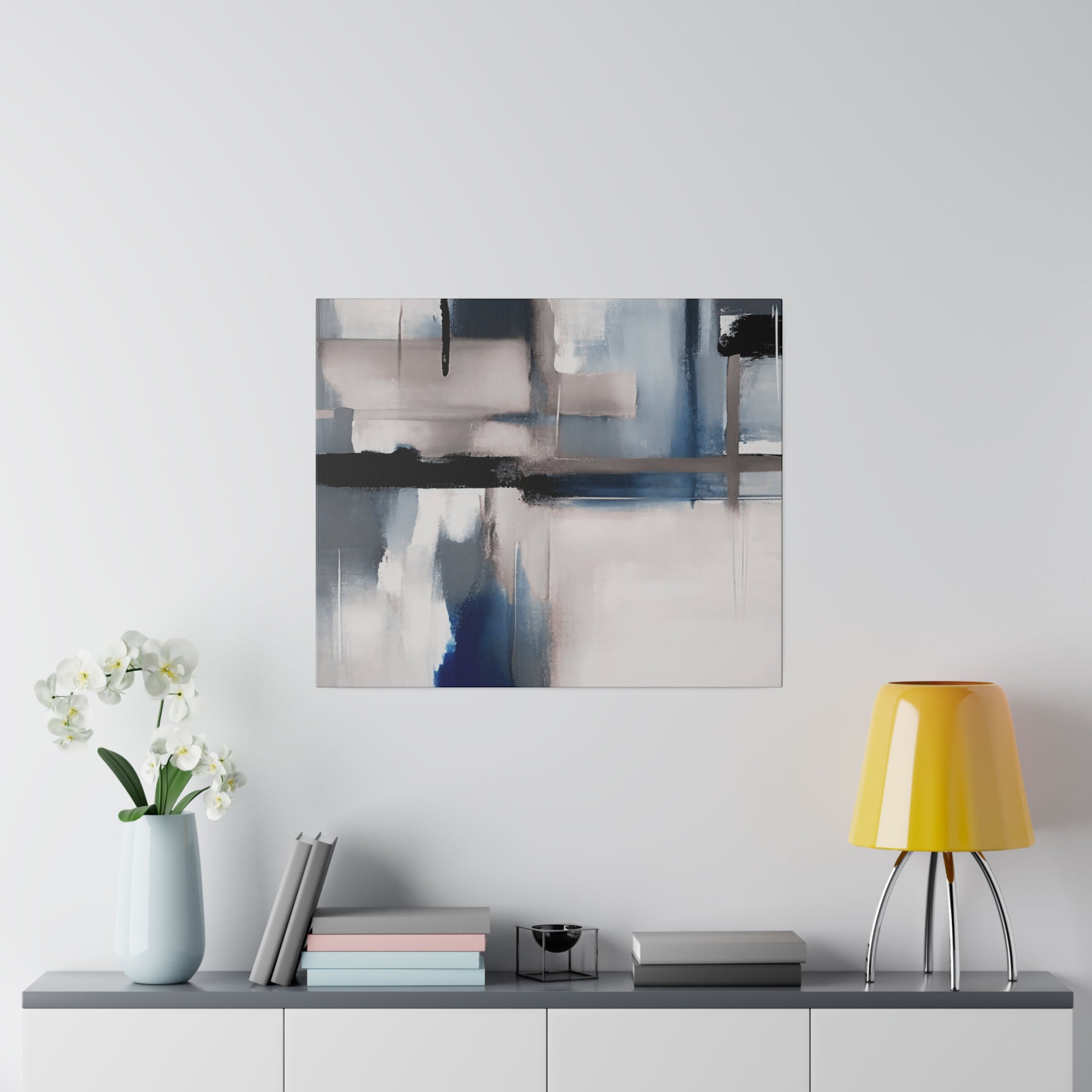 Canvas Wall Art | Earthy Beige Blue Black Wall Artwork