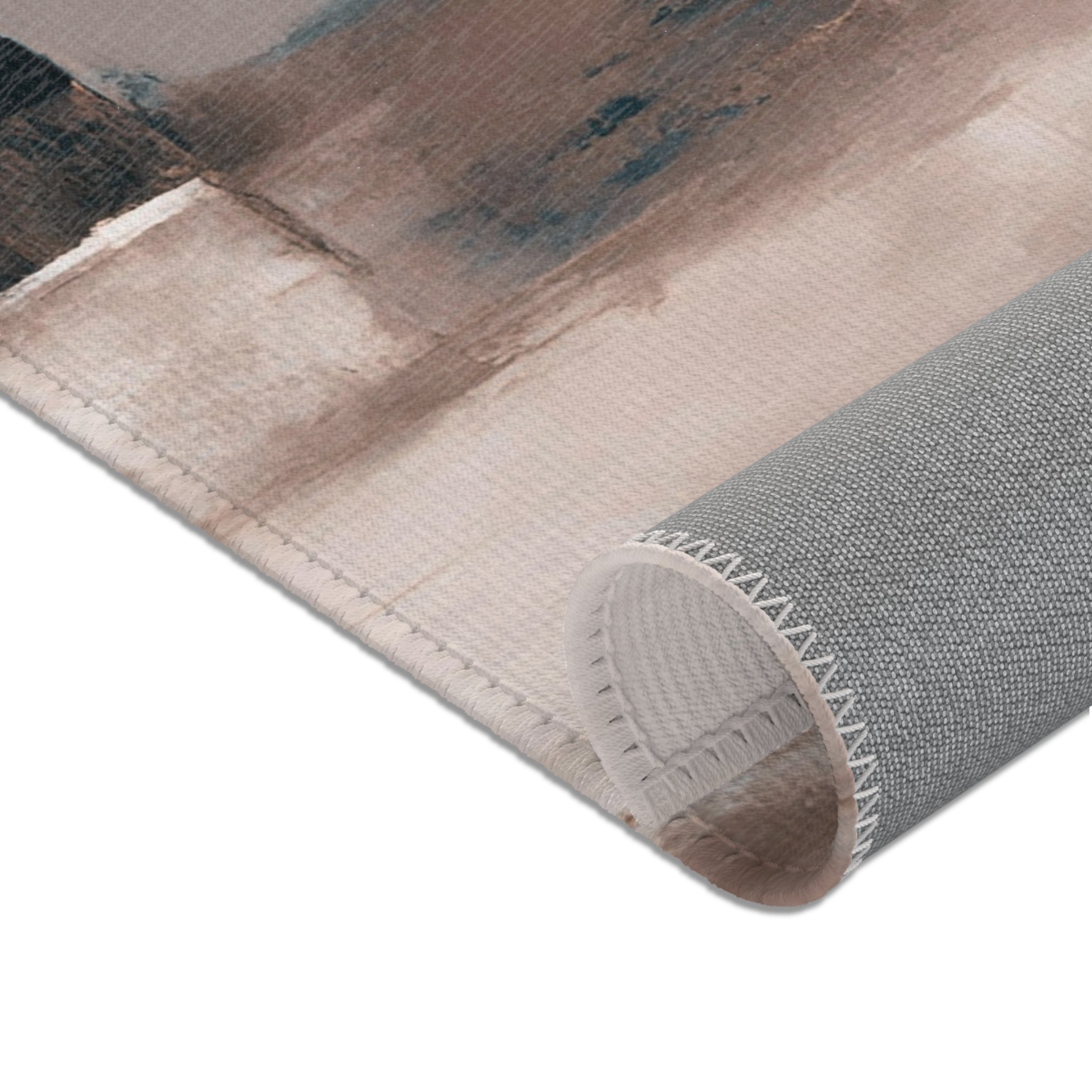 Abstract Large Area Rug | Modern Rug, Taupe, Grey