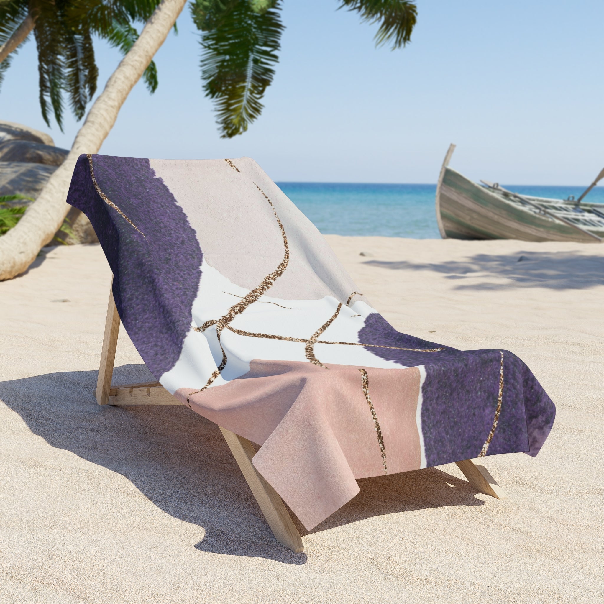Bath, Beach Towel | Blush Pink, Lavender Purple Towel