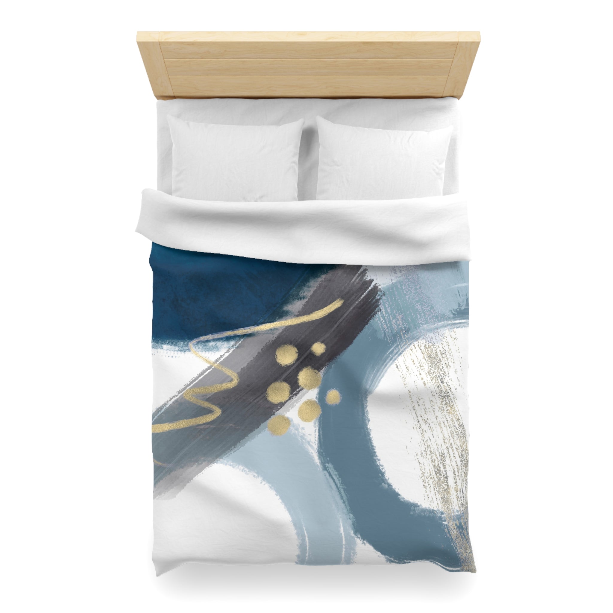 Abstract Duvet Cover | Blue White Grey Bedding Boho Decor