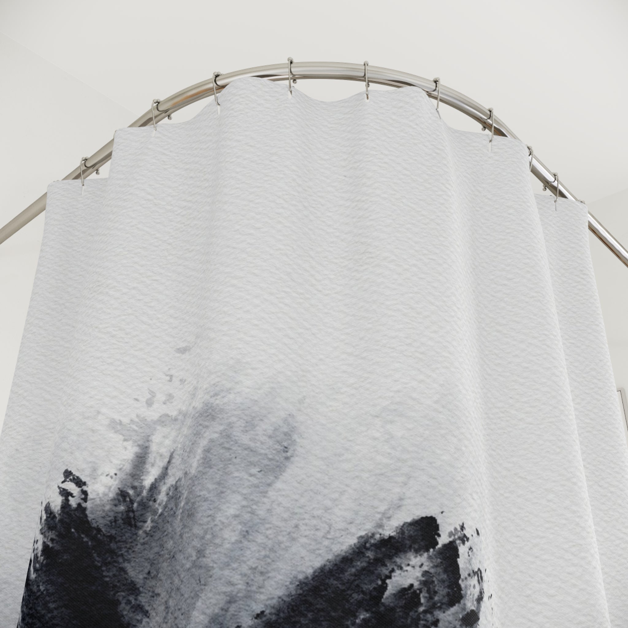 Abstract Shower Curtain | Grey Watercolor Minimalist