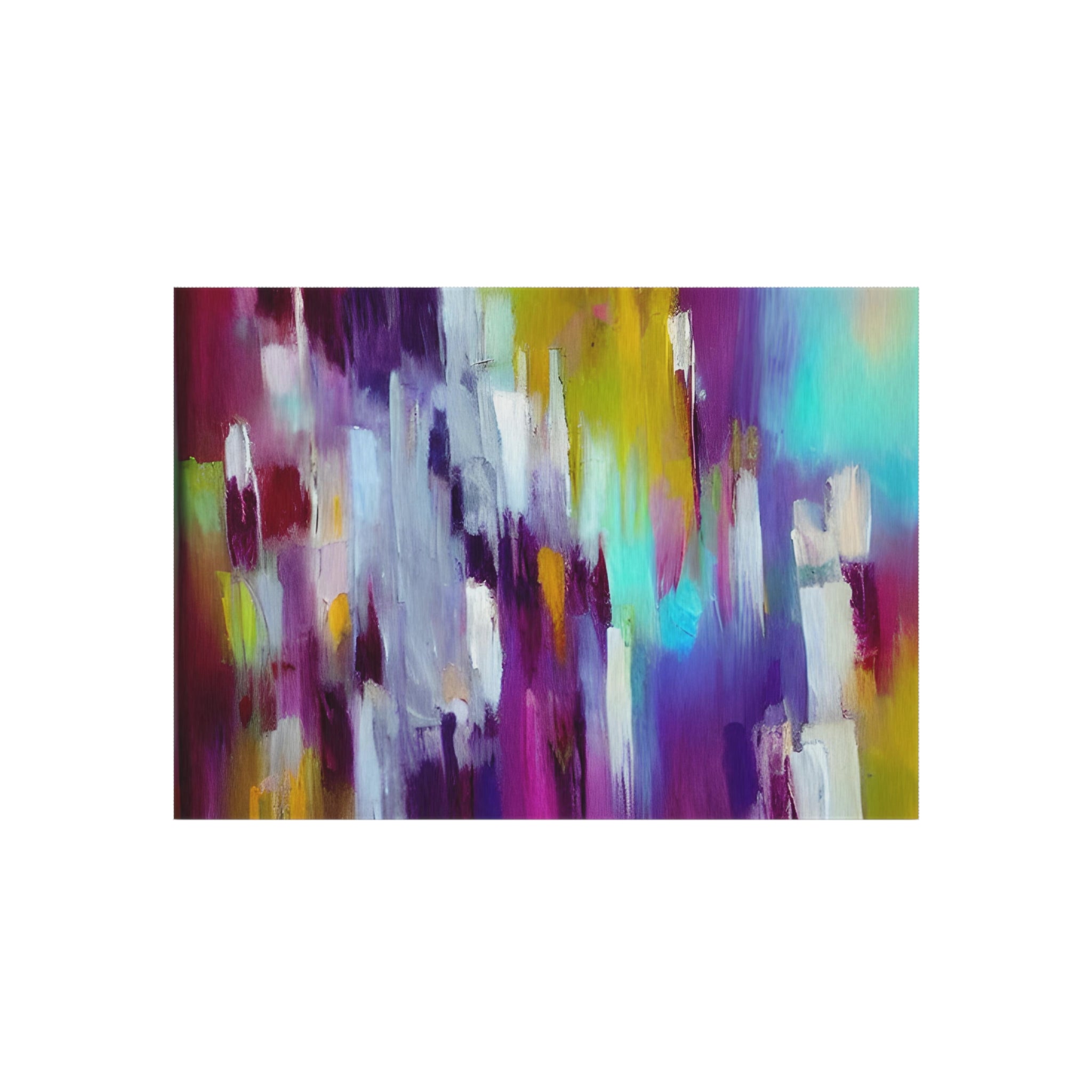 Abstract Outdoor Rug | Colorful Mauve Grey Pink Watercolor