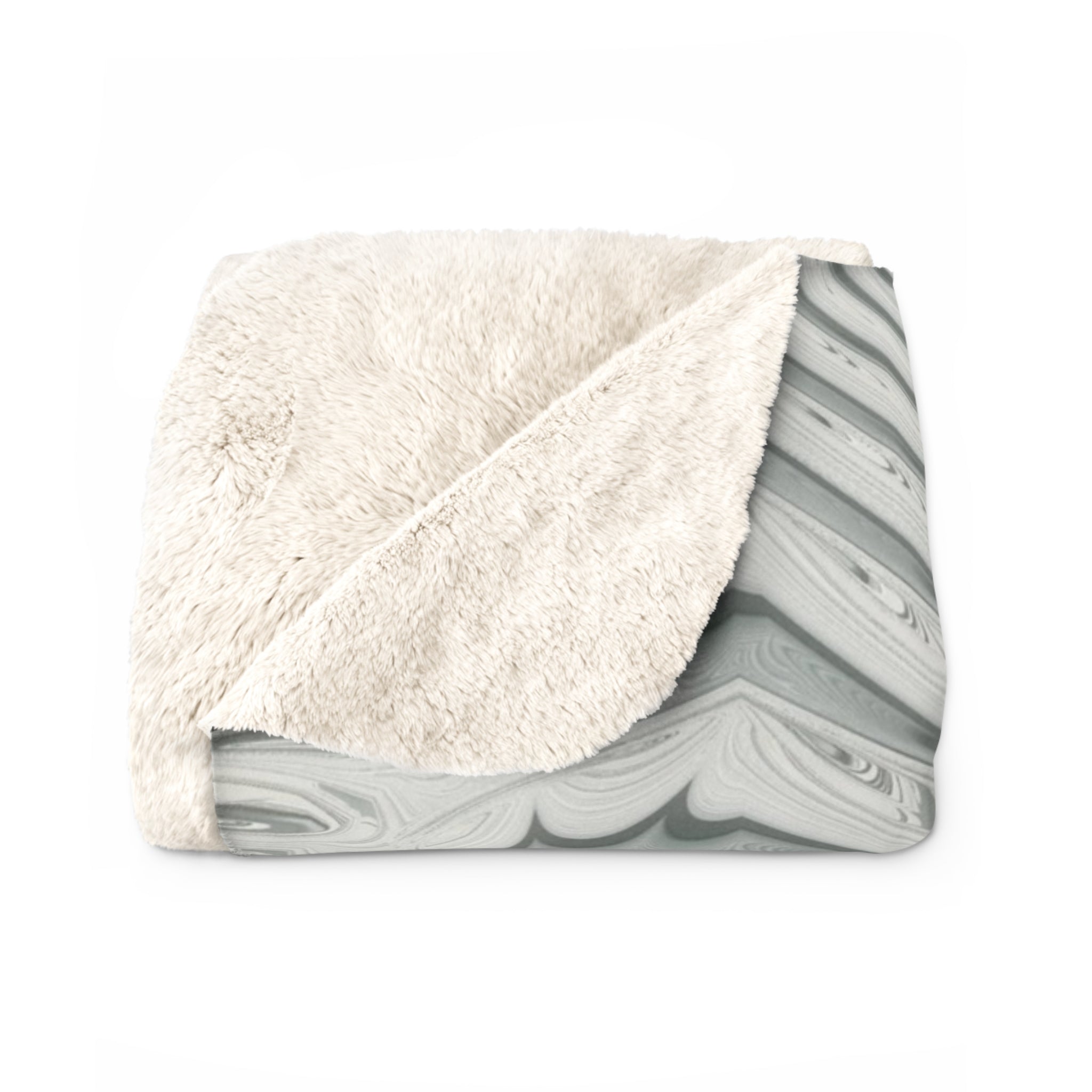 Abstract Throw Blanket | Grey Off White