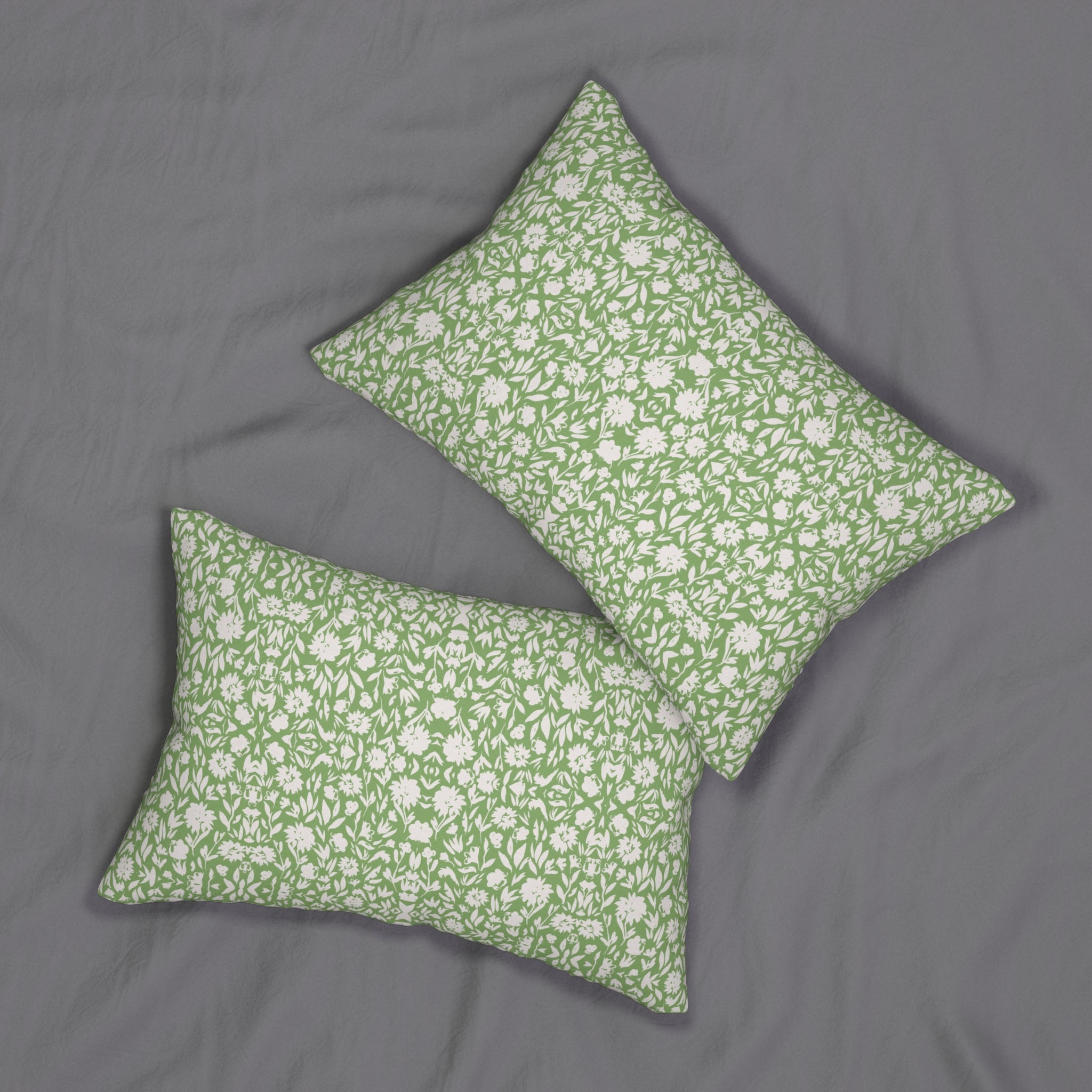 Floral Lumbar Pillow | Sage Green, Grandmillenial Decor