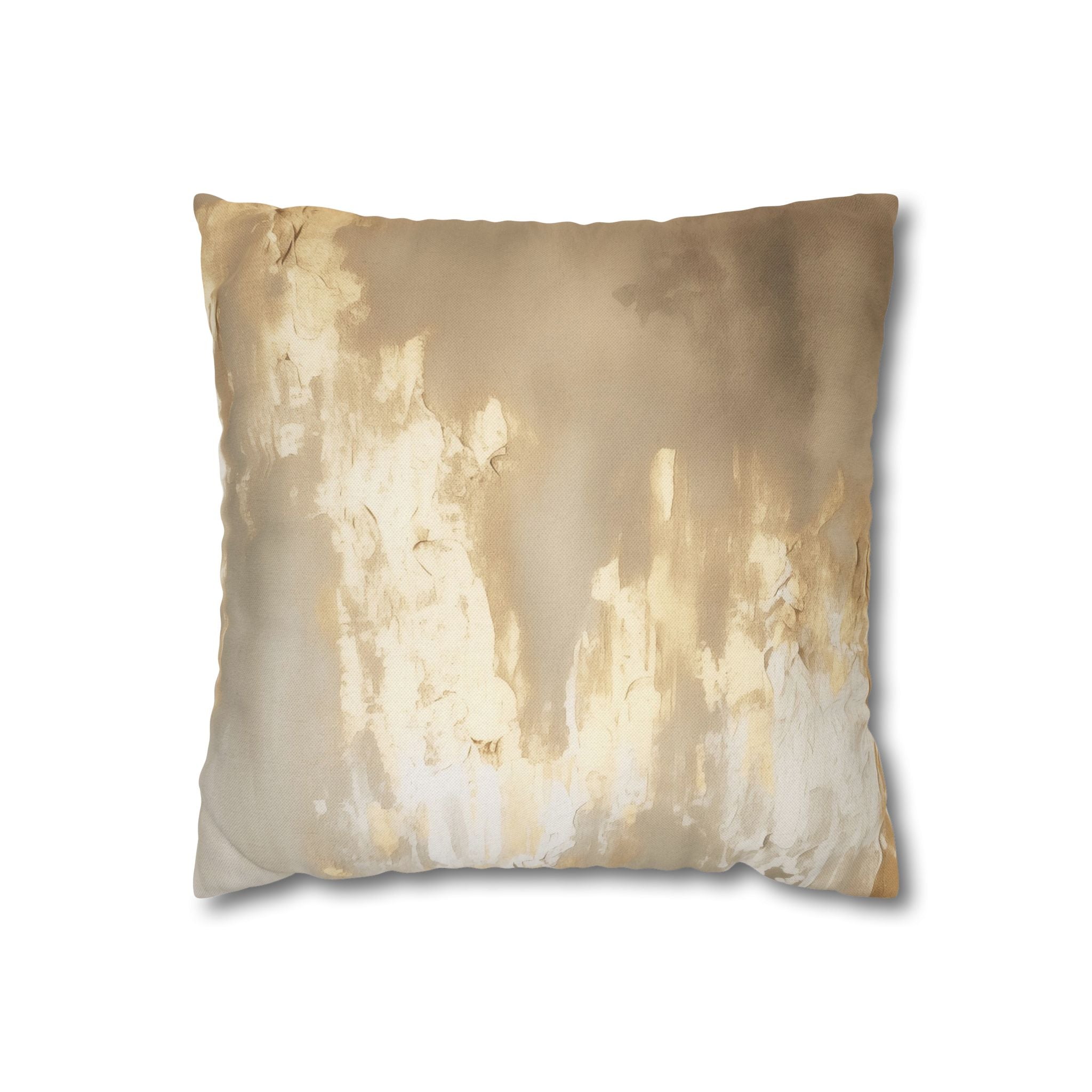 Abstract Pillow Cover | Beige Muted Gold Ombre