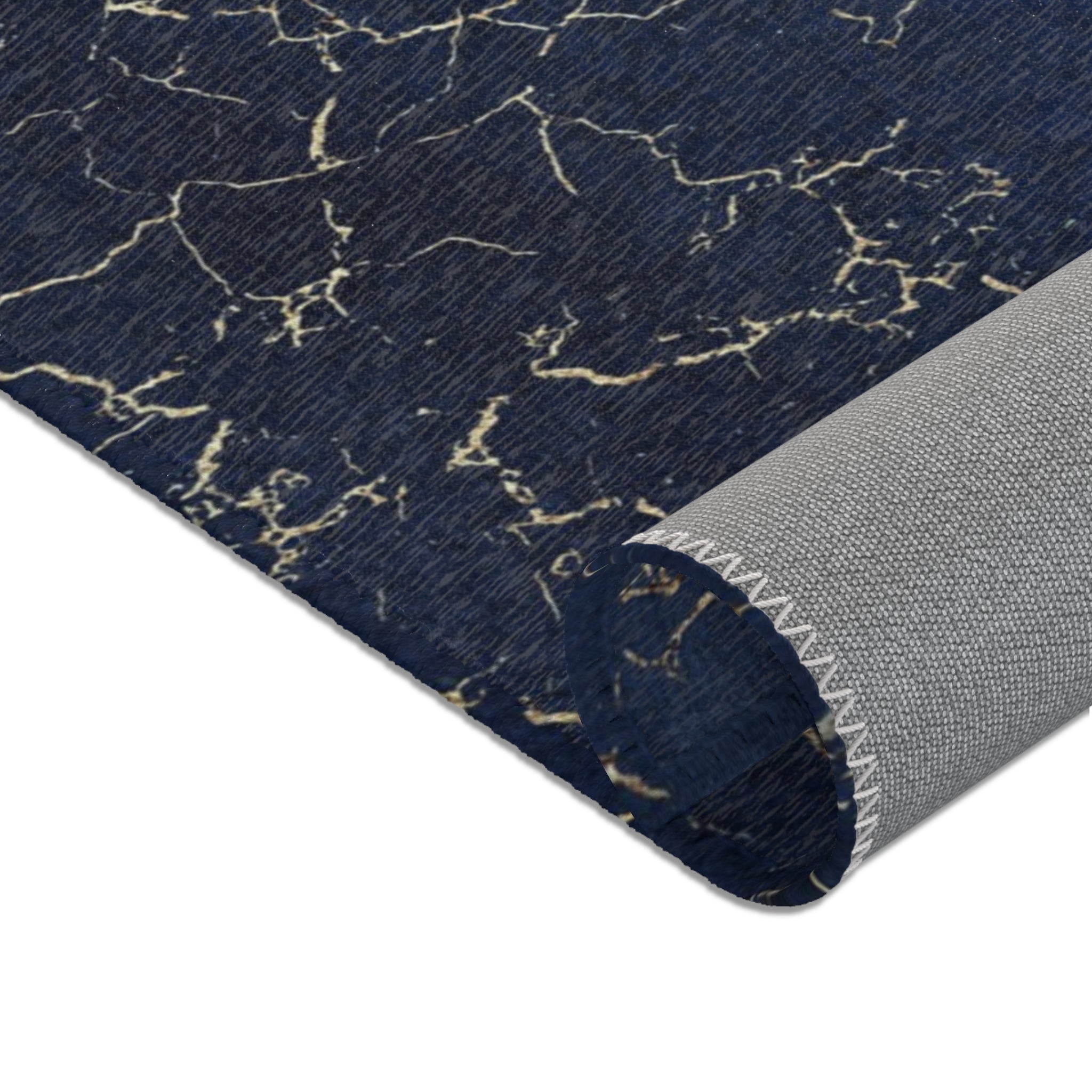 Abstract Large Area Rug | Modern Rug, Navy Blue Beige