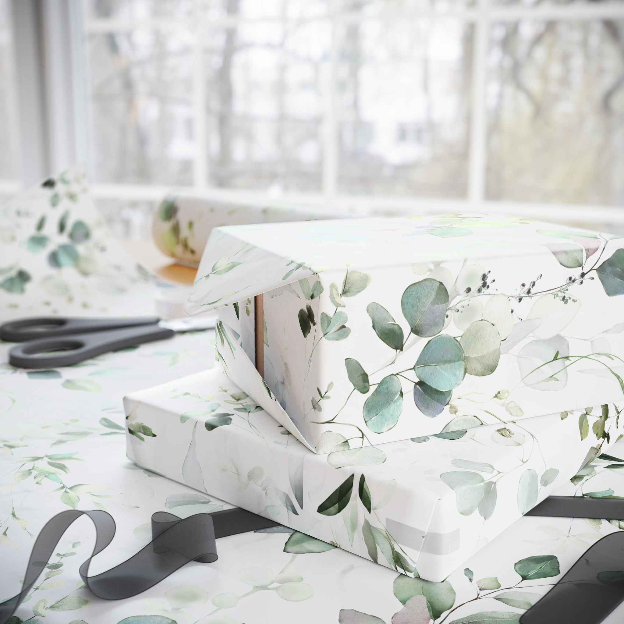 Floral Wrapping Paper | Eucalyptus Leaves