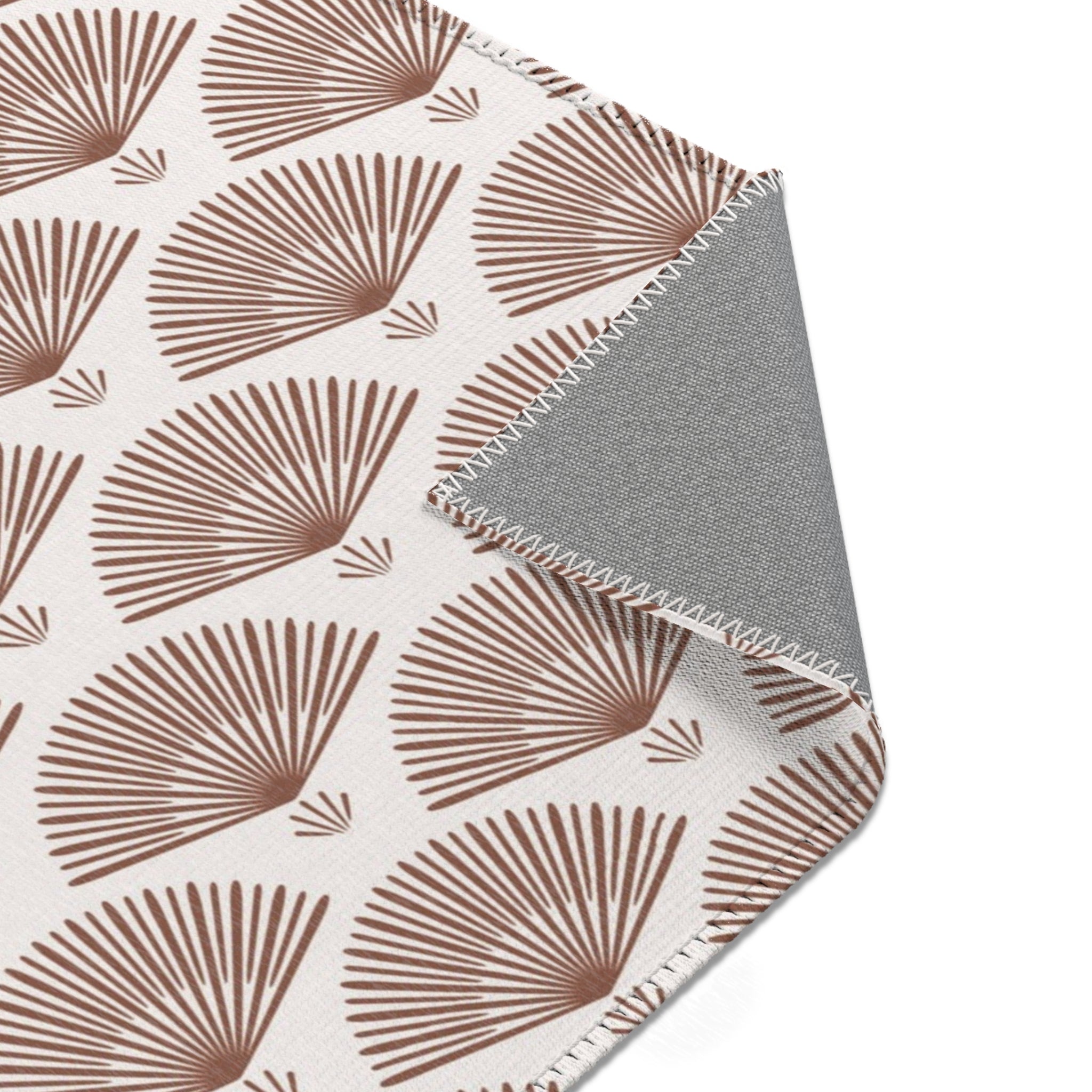 Abstract Large Area Rug | Modern Rug, Beige Brown Crane Art Deco