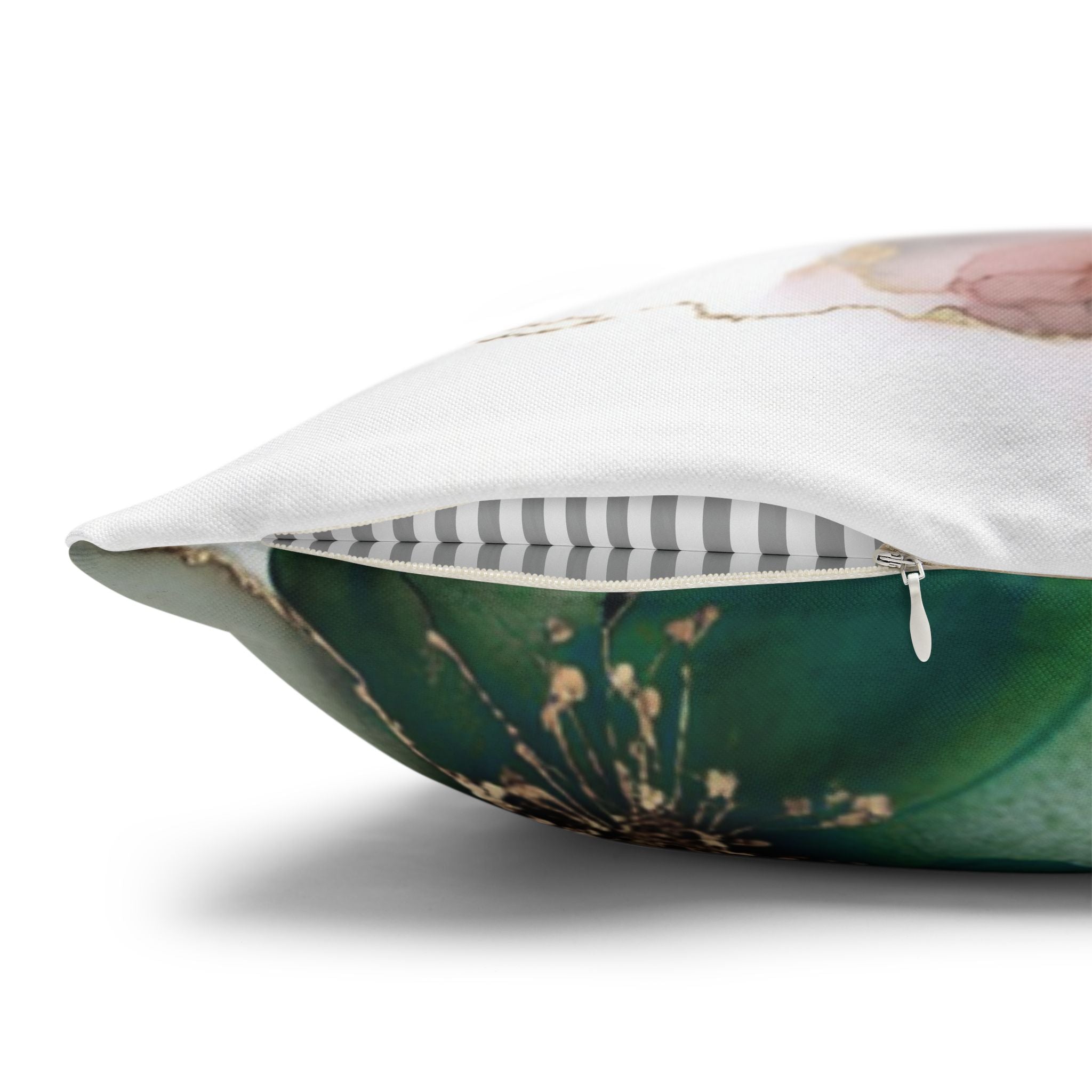 Floral Pillow Cover | Sage Green, Blush Watercolor Pillowcase