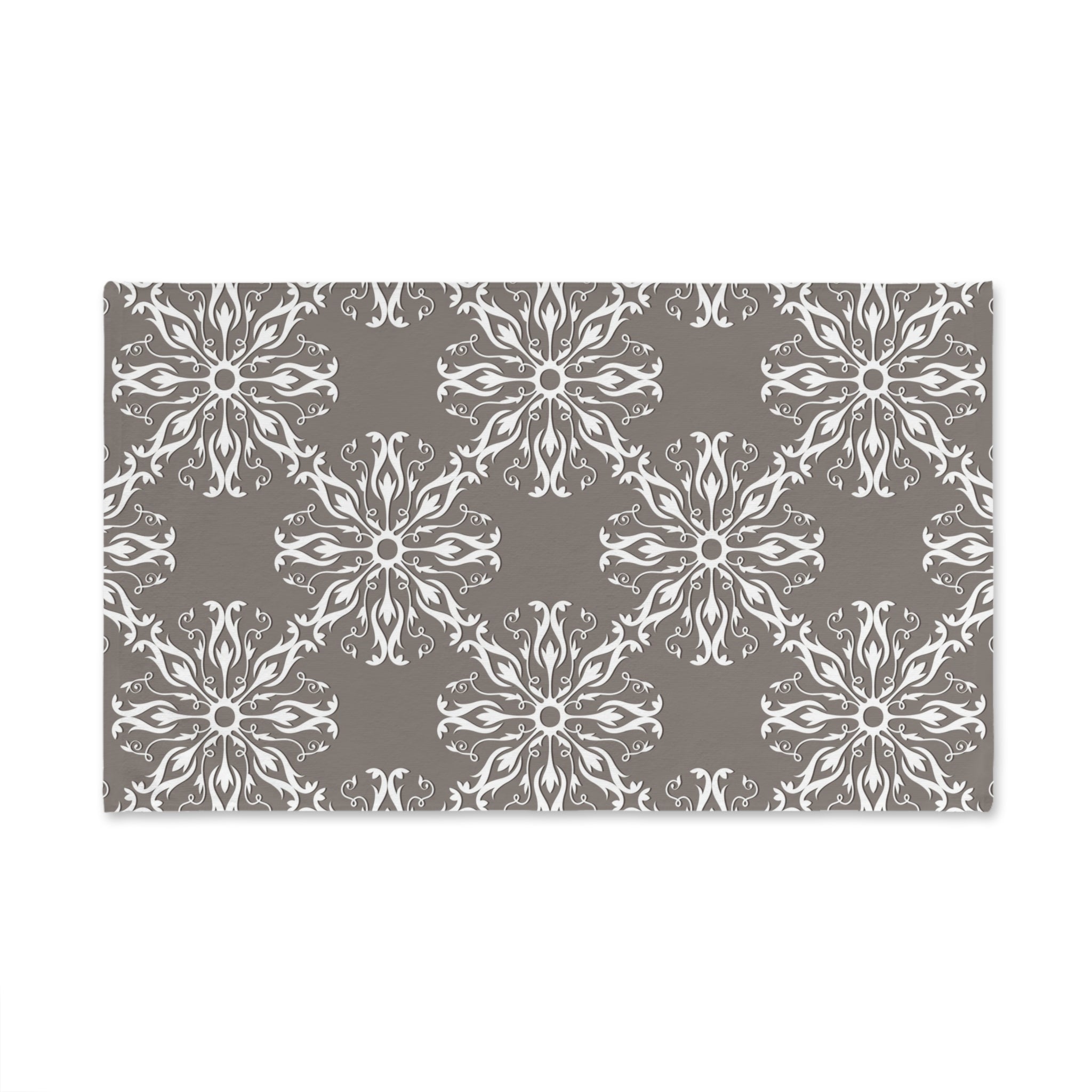 Retro Kitchen, Bath Hand Towel | Vintage Art Deco, Nouveau Grey White