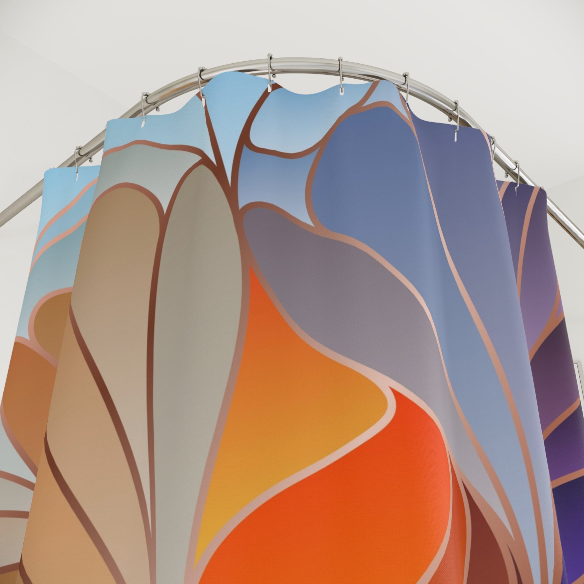 Art Nouveau Shower Curtain | Colorful Fabric Curtain