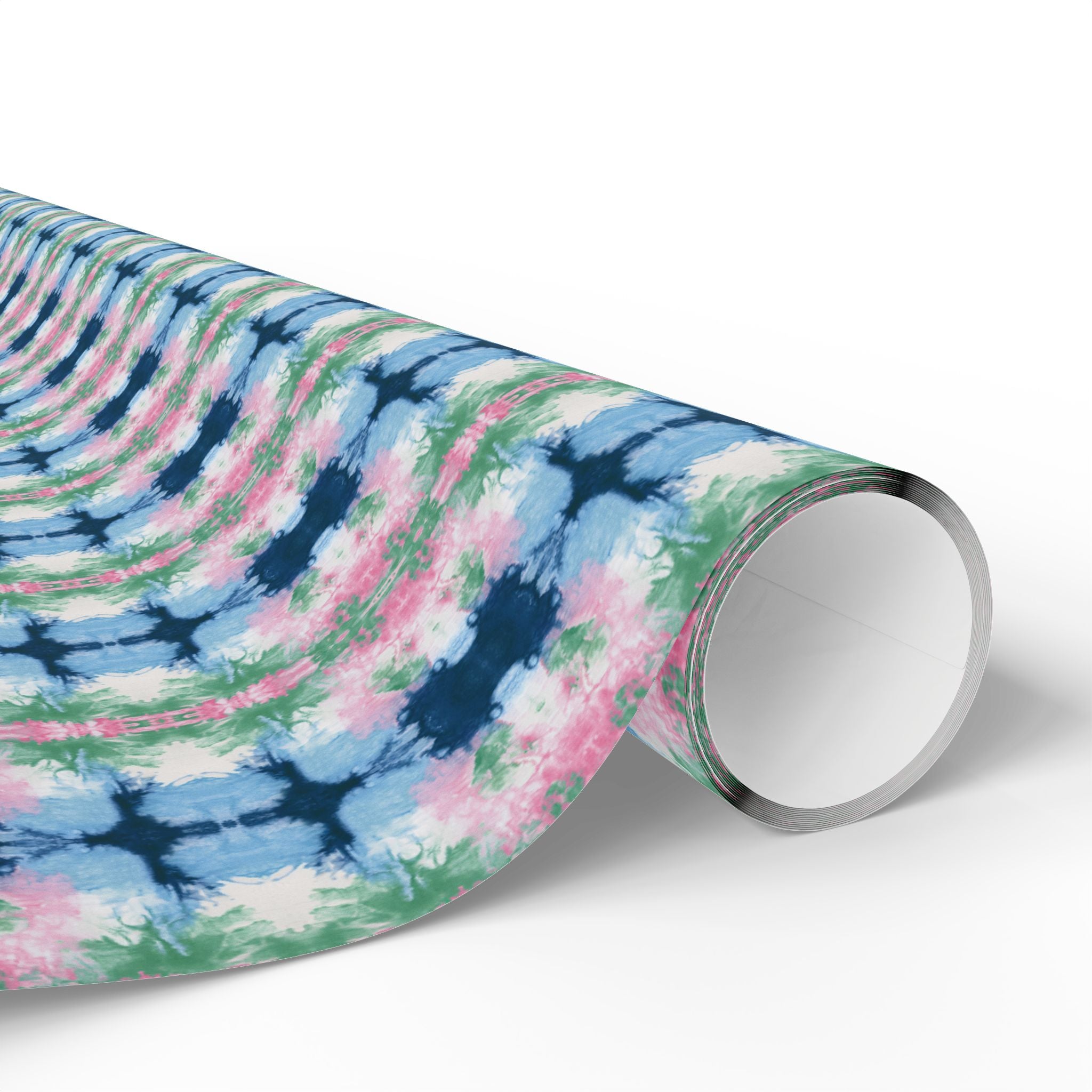 Abstract Wrapping Paper, Blue Pink Gift Wrapping for the Holidays, Birthdays