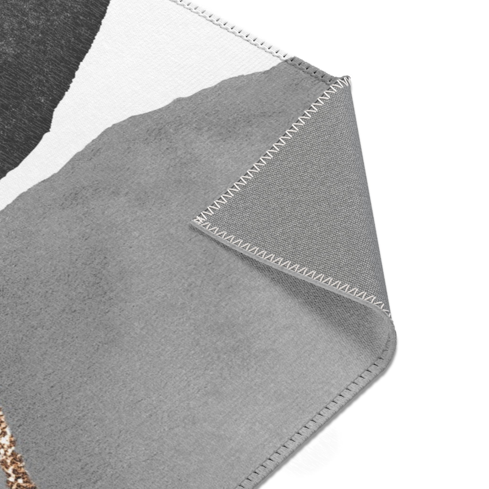 Abstract Area Rug | Grey Green Watercolor Artsy Rug