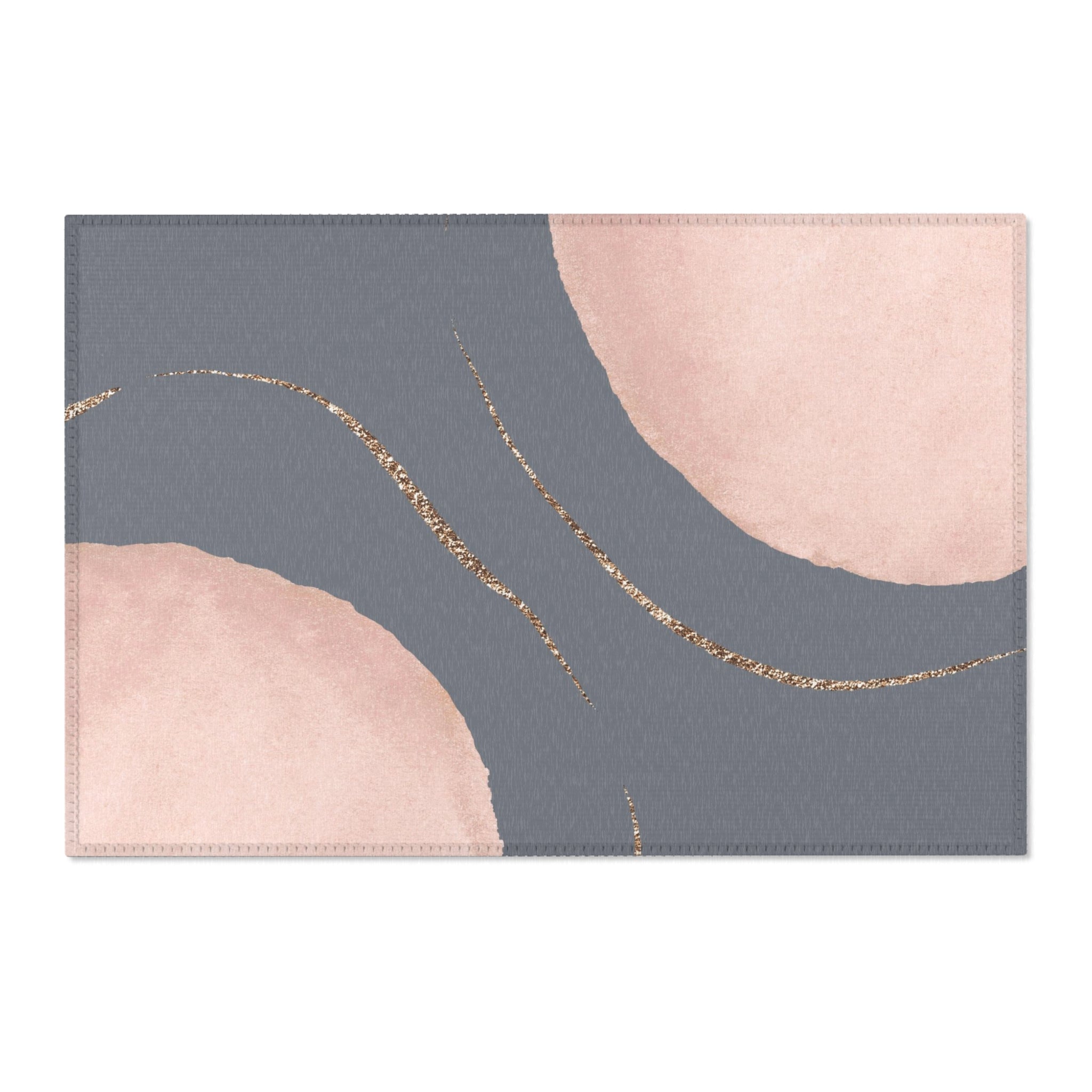 Abstract Area Rug | Blush Pink Grey Watercolor