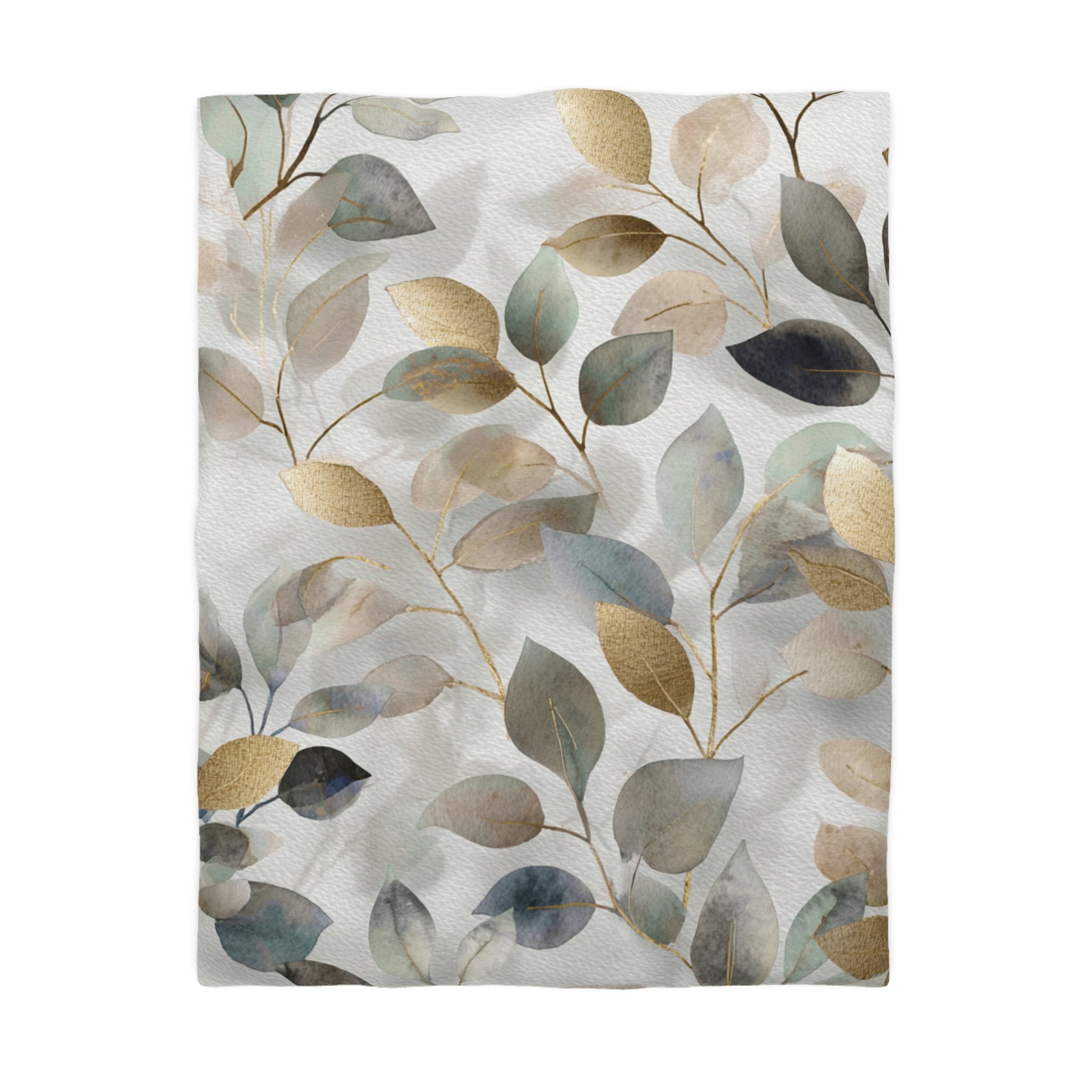 a repeating pattern of various shades of green leaves and branches, creating a visually appealing and harmonious design.