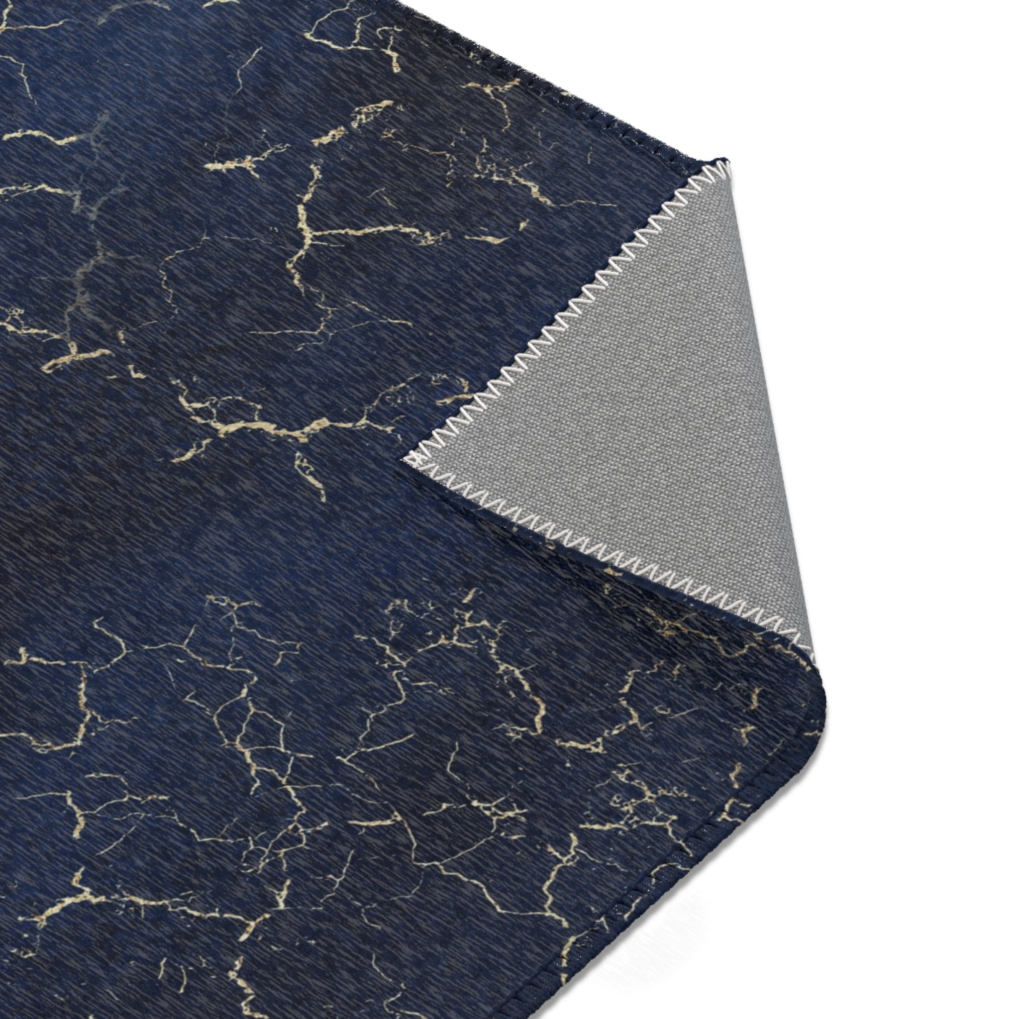 Abstract Large Area Rug | Modern Rug, Navy Blue Beige