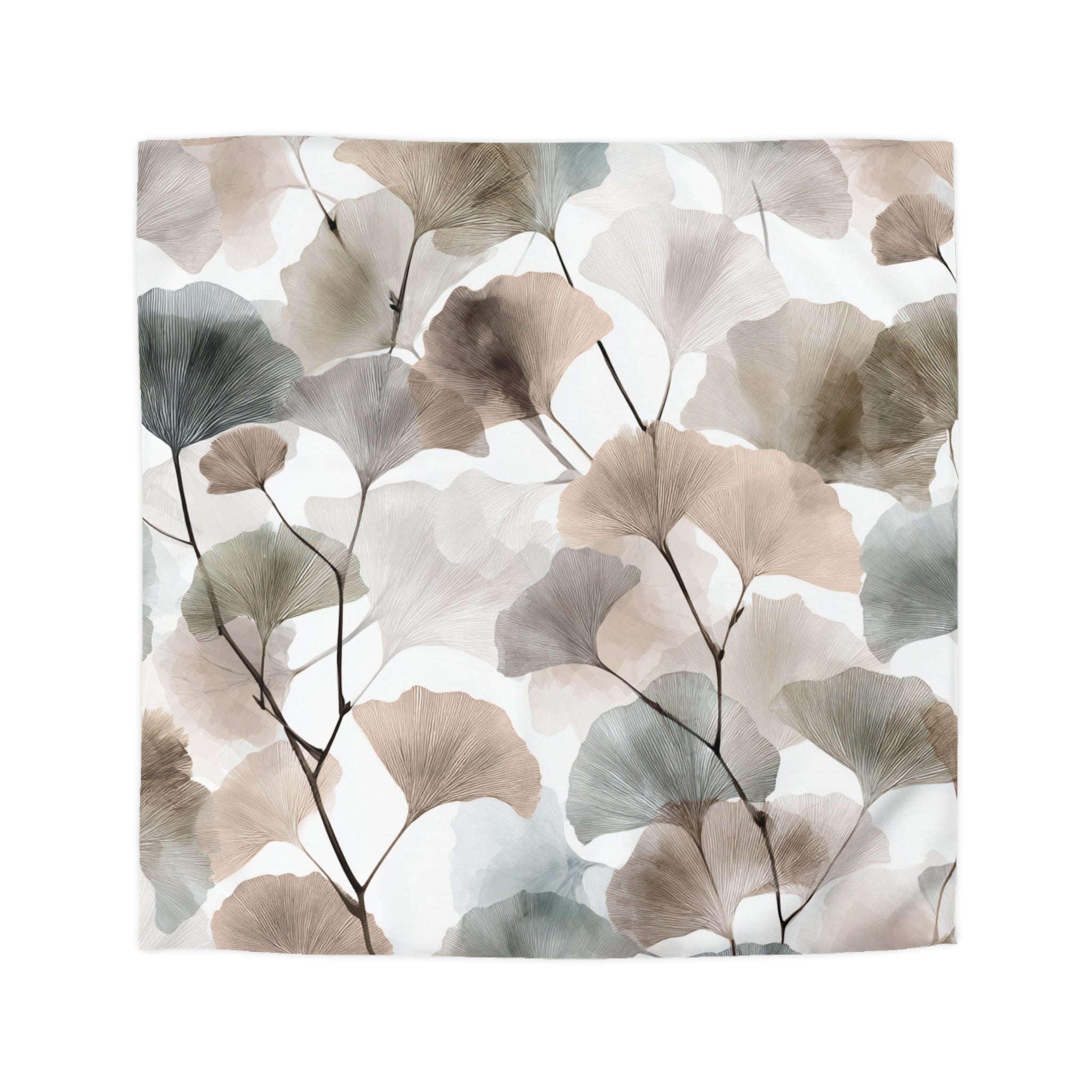 Floral Duvet, Pillow Cover | White Beige Bedroom Decor