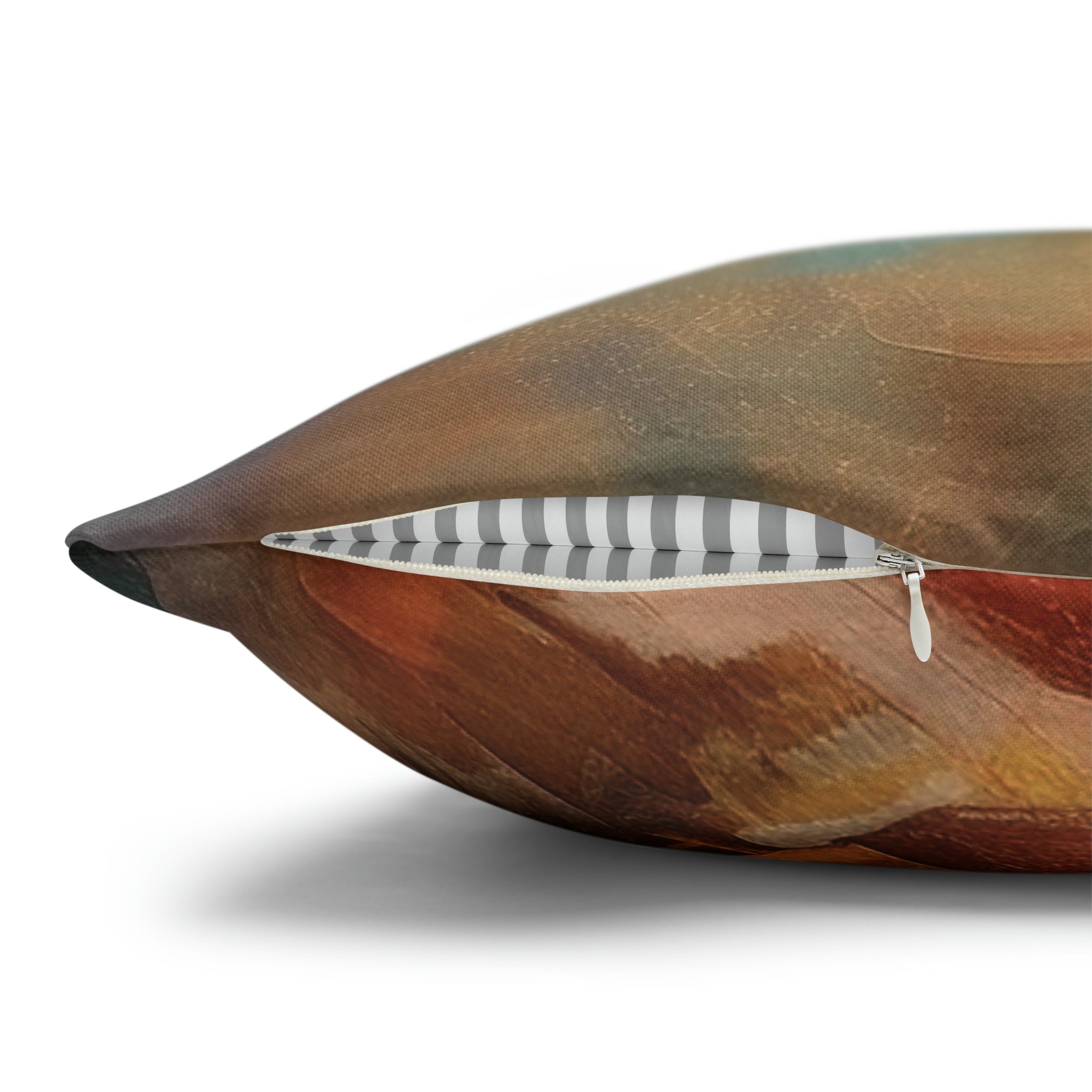 Abstract Pillow Cover | Burnt Orange, Navy Teal Blue