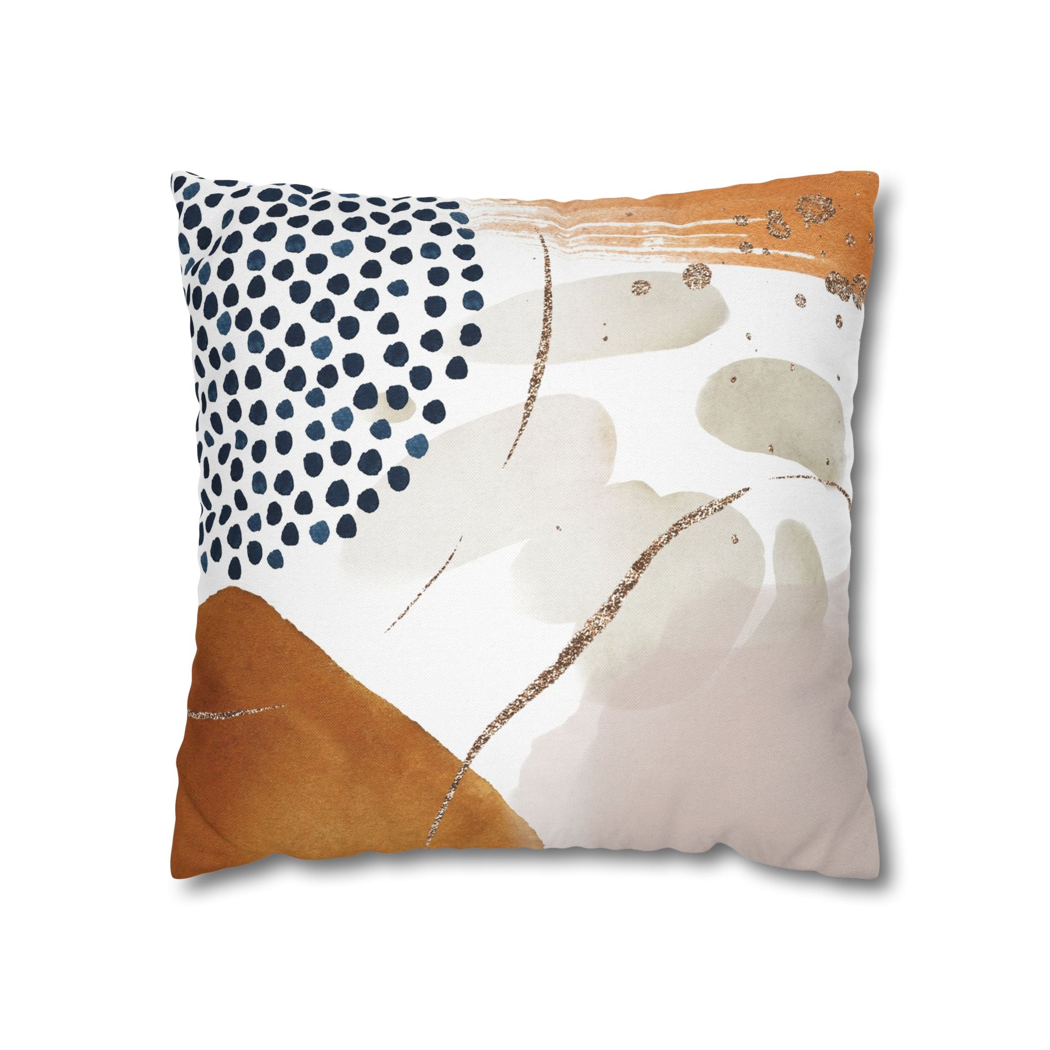Abstract Throw Pillow Cover, Neutral Modern Organic Decor Cushion