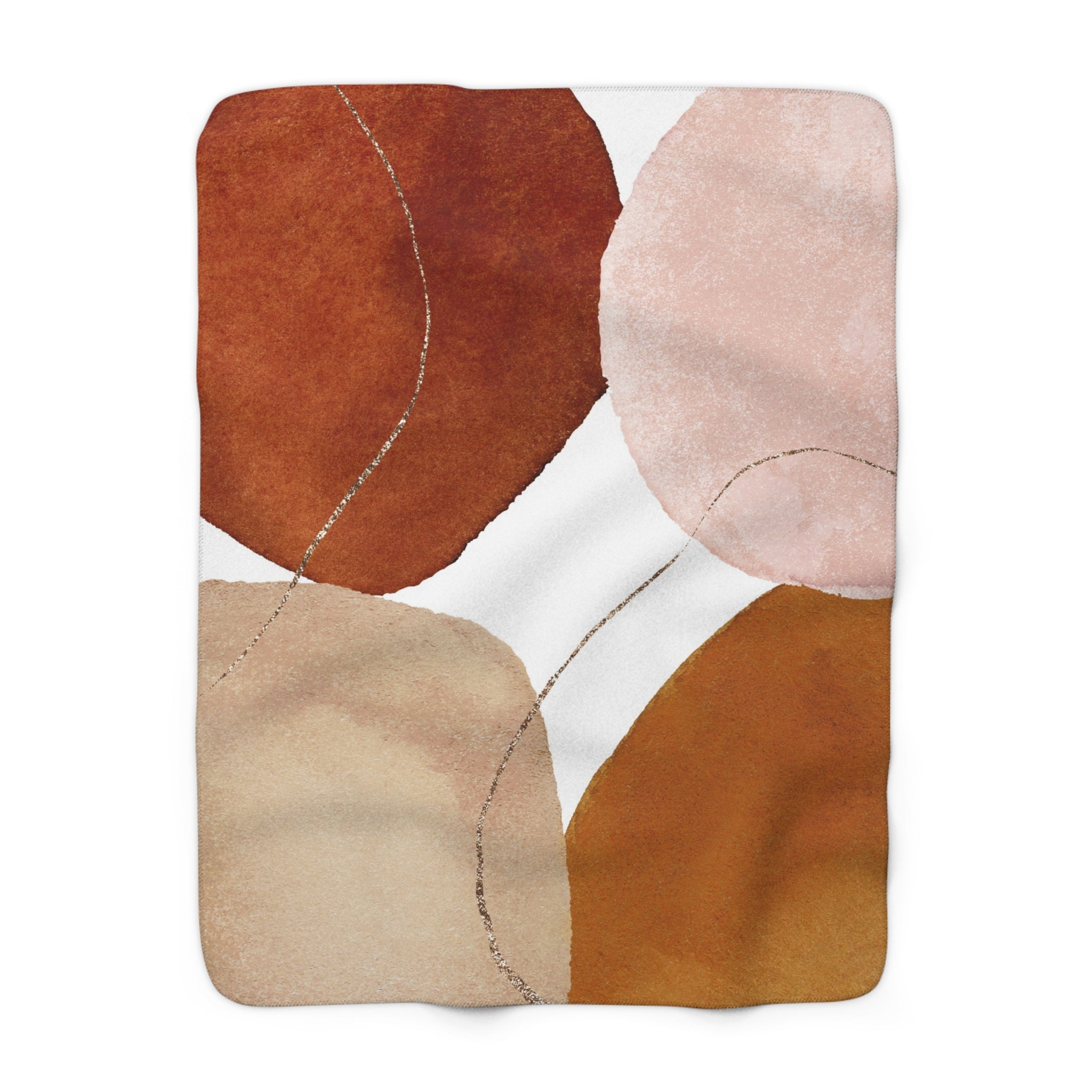 Comfy Blanket | Rust Beige, Blush Pink Watercolor