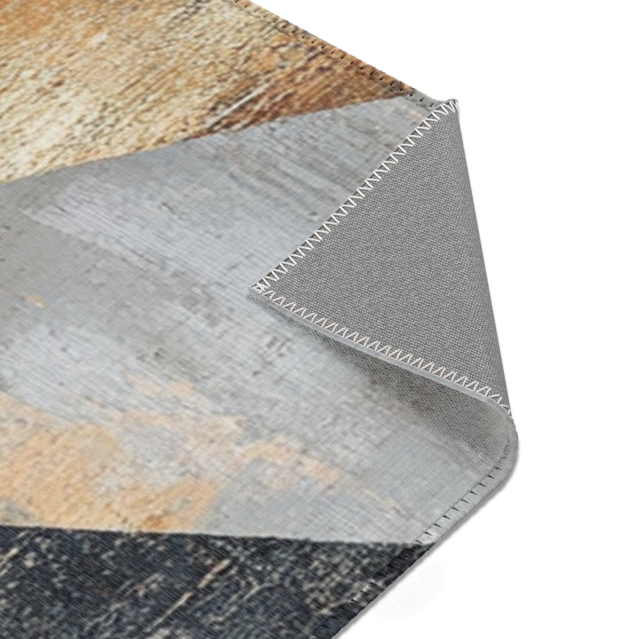 Abstract Area Rug | Geometric Grey Watercolor Artsy Rug