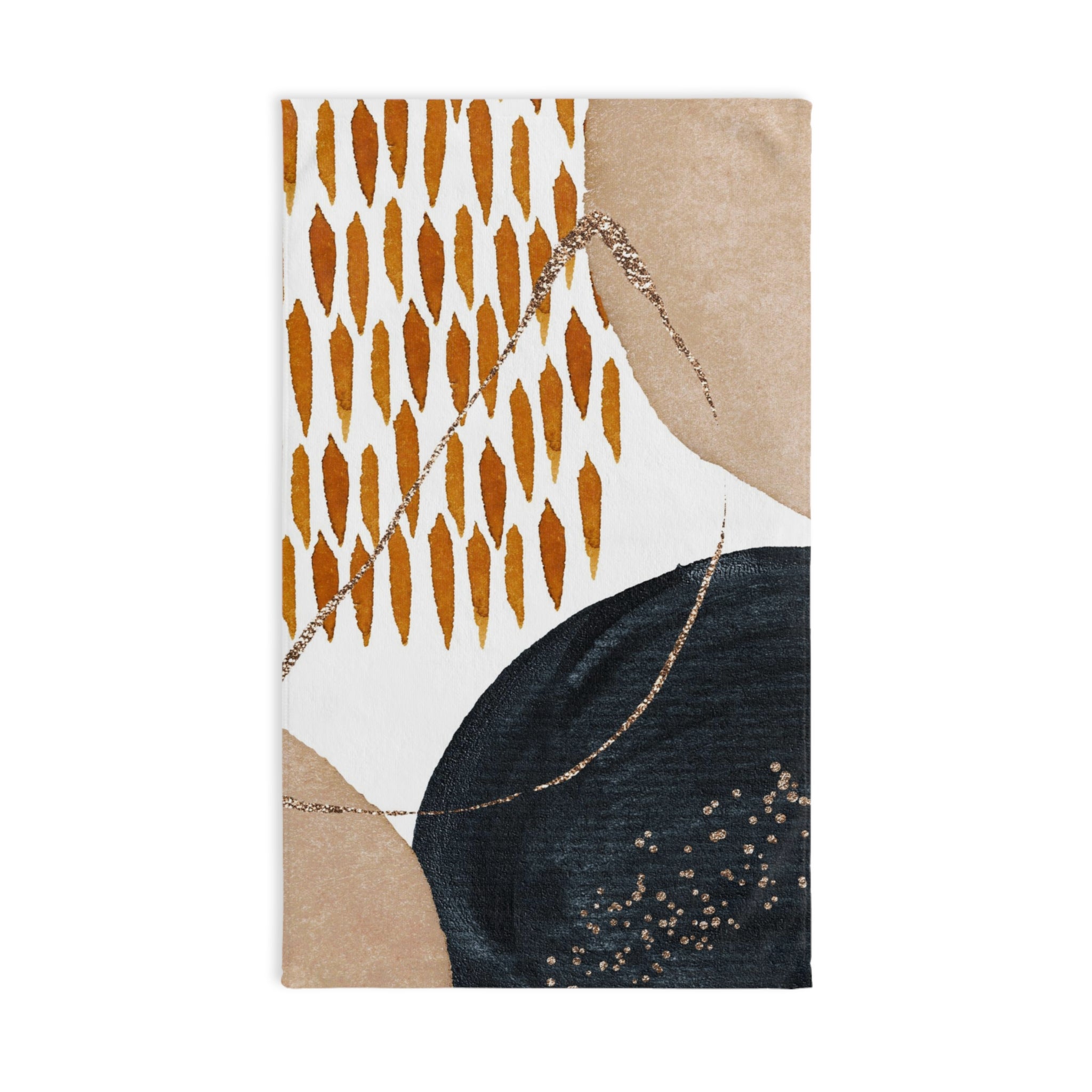 Abstract Kitchen, Bath Hand Towel | Beige Rust White
