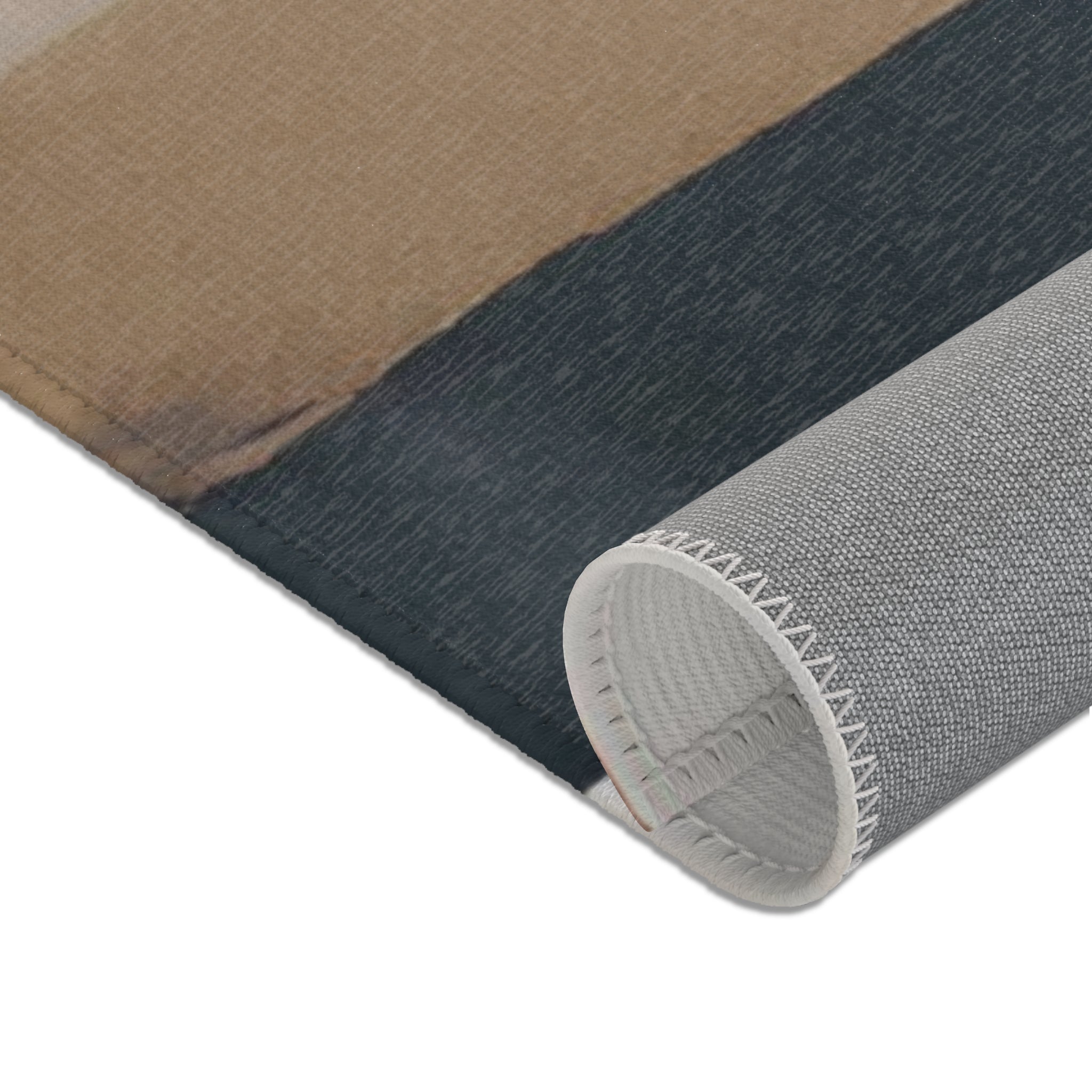 Abstract Large Area Rug | Modern Rug, White Beige, Rust