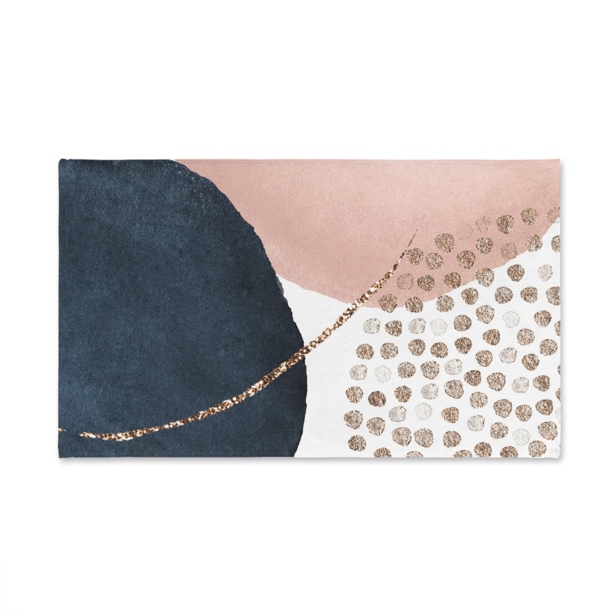 Abstract Kitchen, Bath Hand Towel | Blush Pink, White, Navy Blue Towel