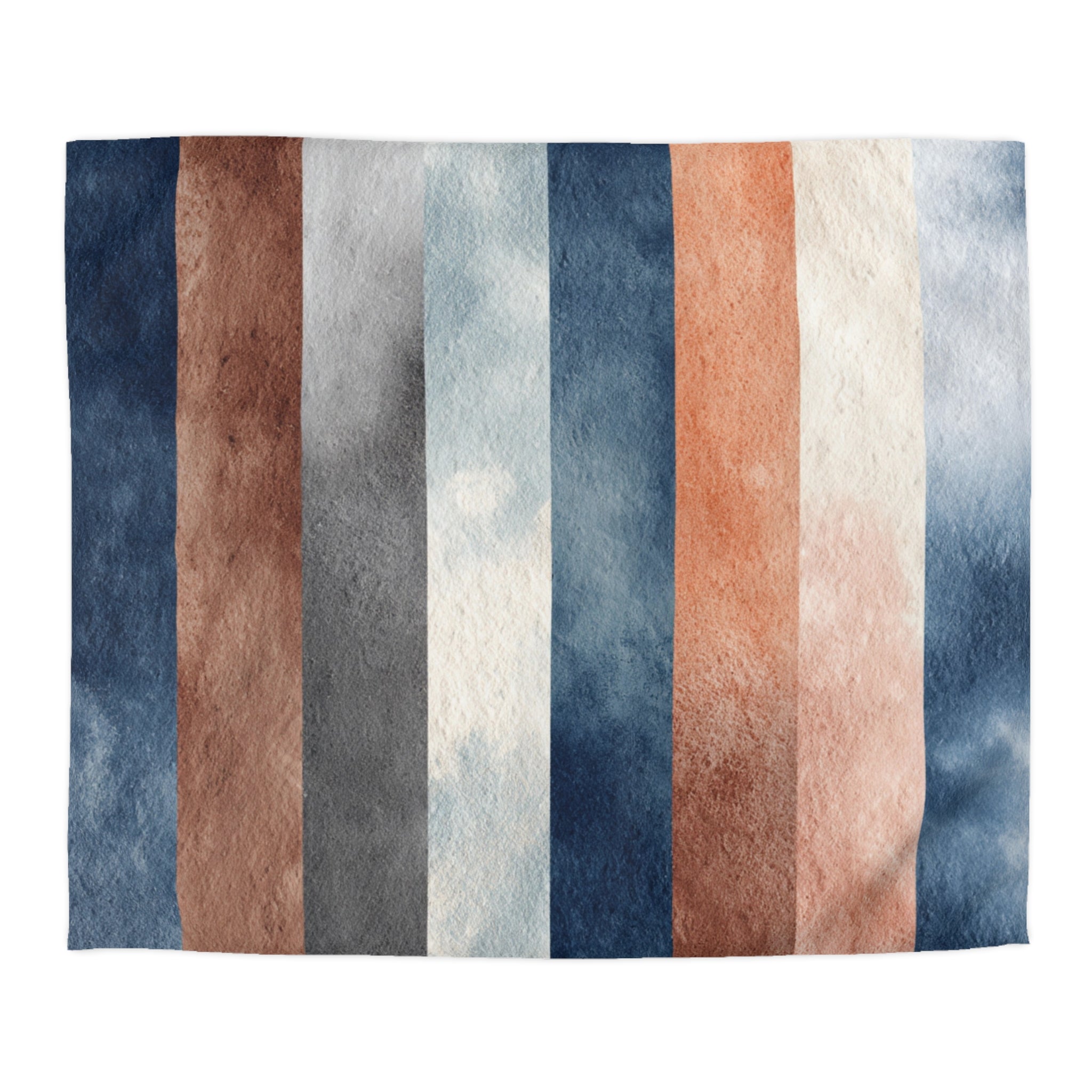 Modern Duvet, Pillow Cover | Navy Brown Bedroom Decor