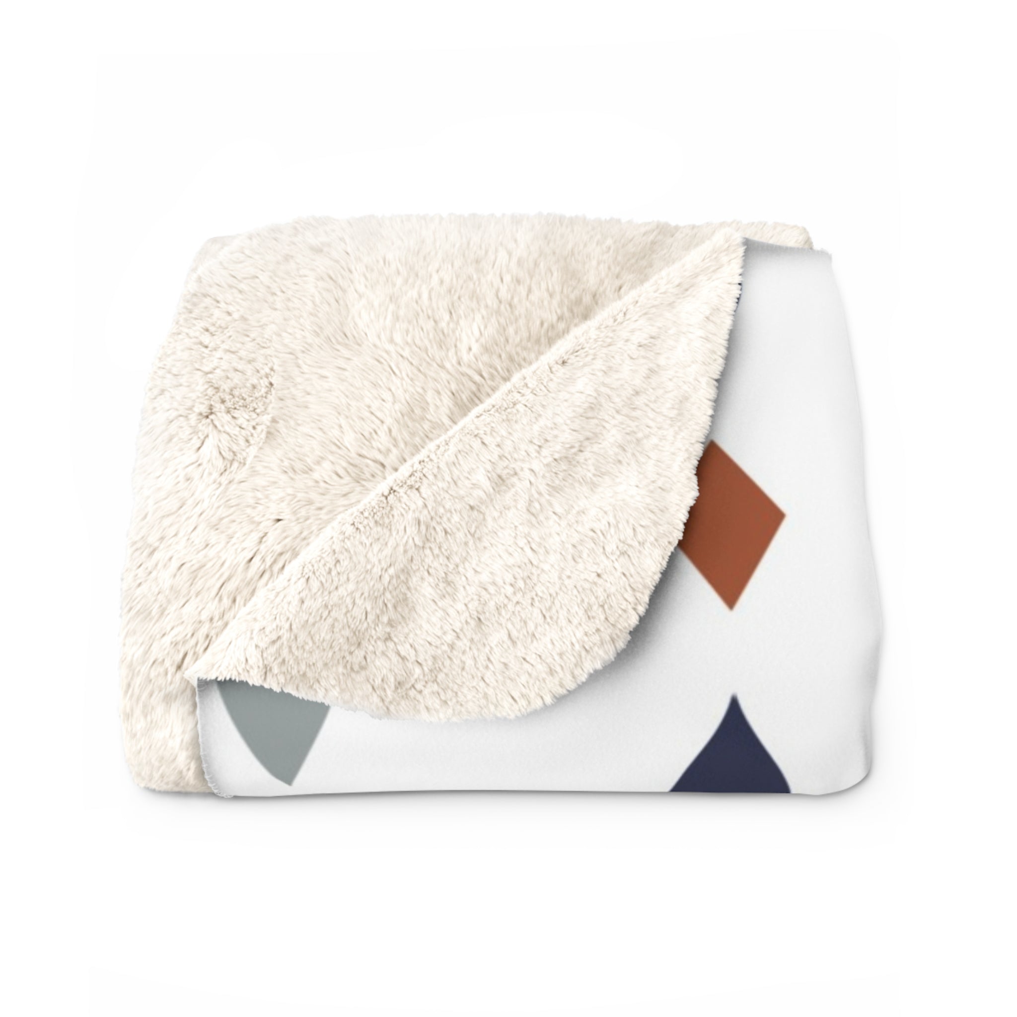 Comfy Throw Blanket | Vintage Art Deco, Nouveau White, Navy Blue, Grey