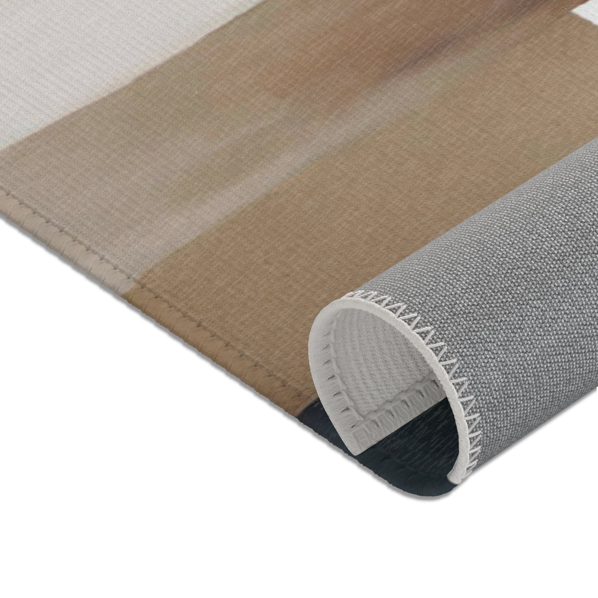 Abstract Large Area Rug | Modern Rug, White Beige, Rust