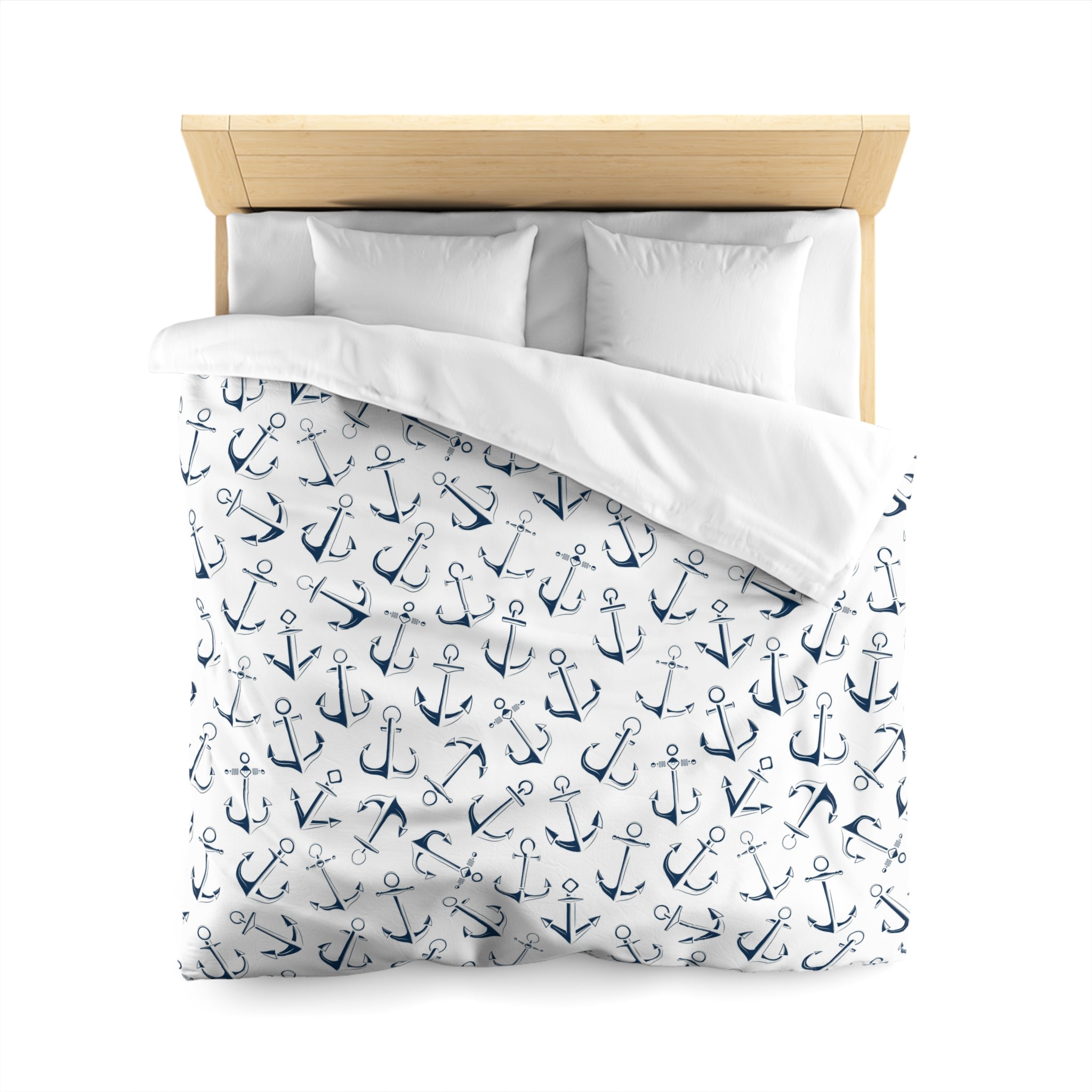 Anchor Duvet Cover | Navy Blue, White | Bedroom Decor