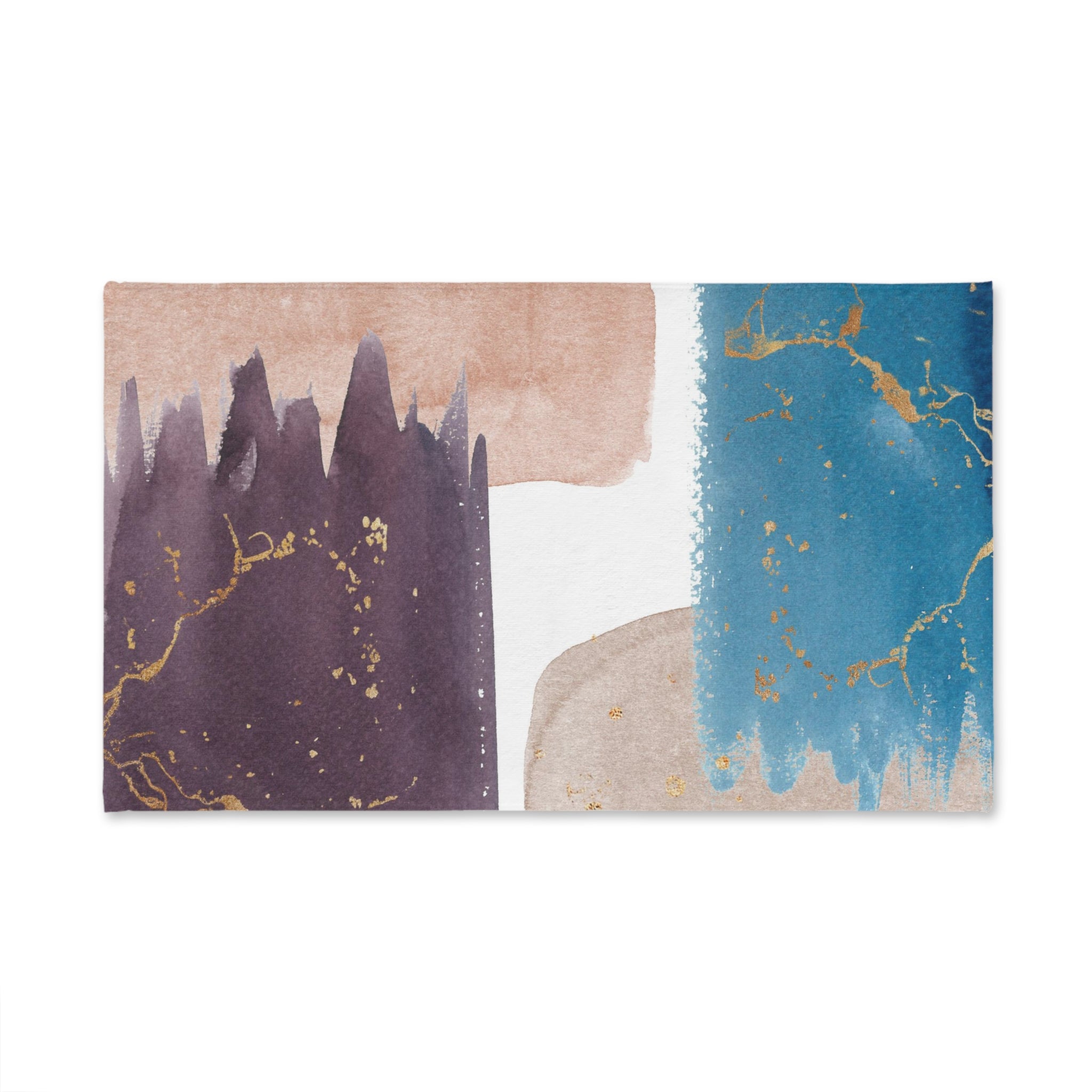 Abstract Kitchen, Bath Hand Towel | Mauve Purple, Blue Beige