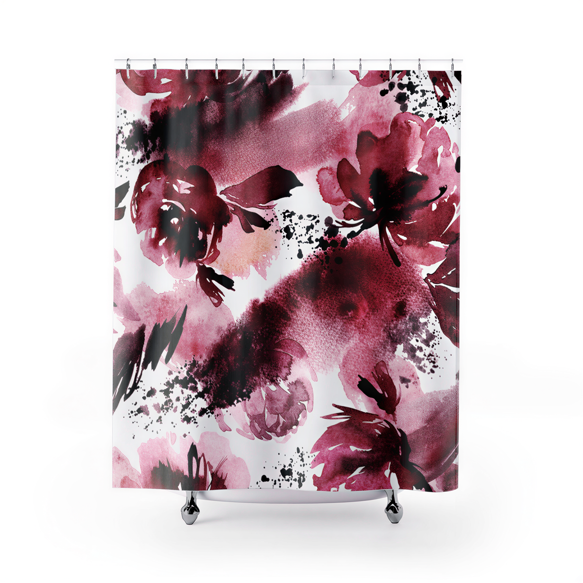 modern boho fabric shower curtain