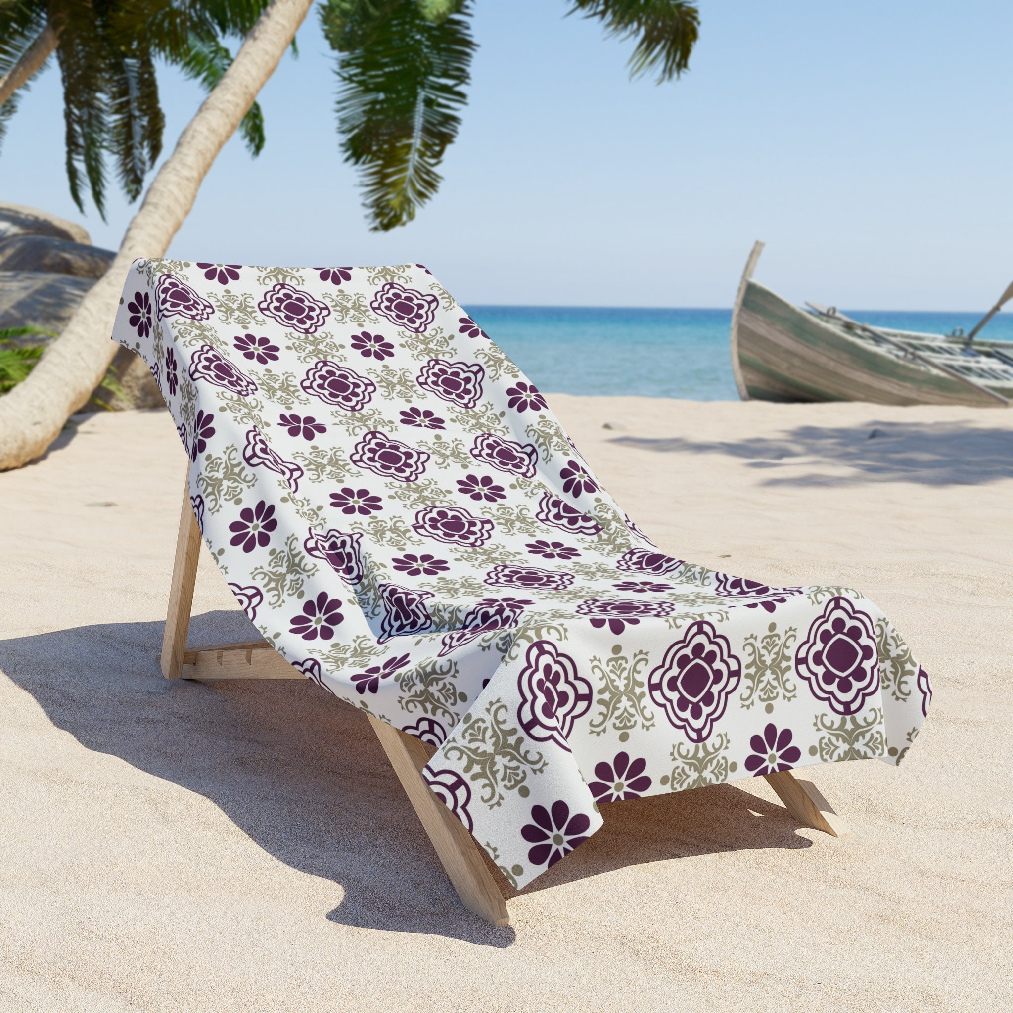 Bath, Beach Towel | Bath Towel floral, art nouveau