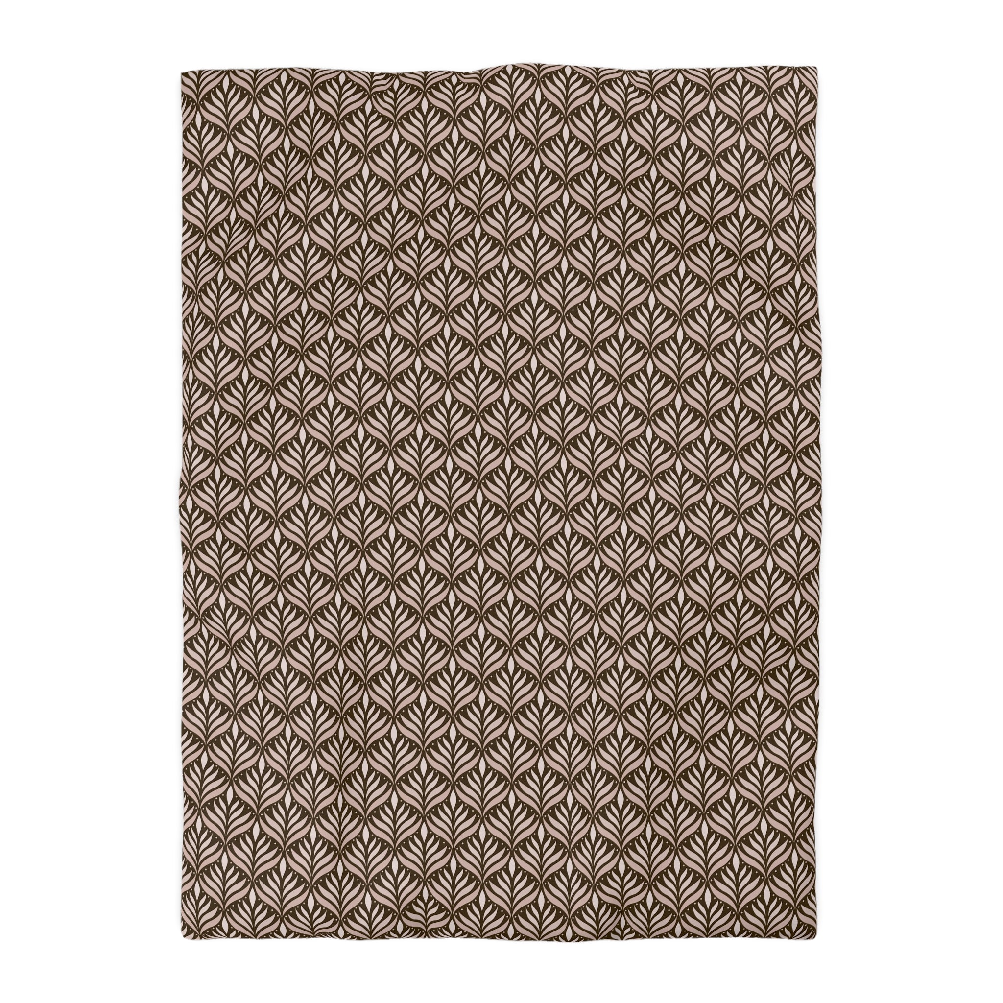 Art Deco Duvet, Pillow Cover | Brown Beige Taupe Bedroom Decor
