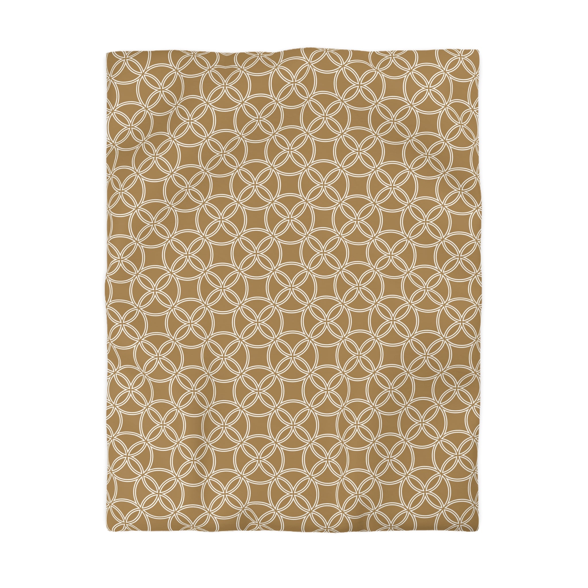 a repeating pattern of circles on a fabric or material, creating a visually striking and symmetrical design.