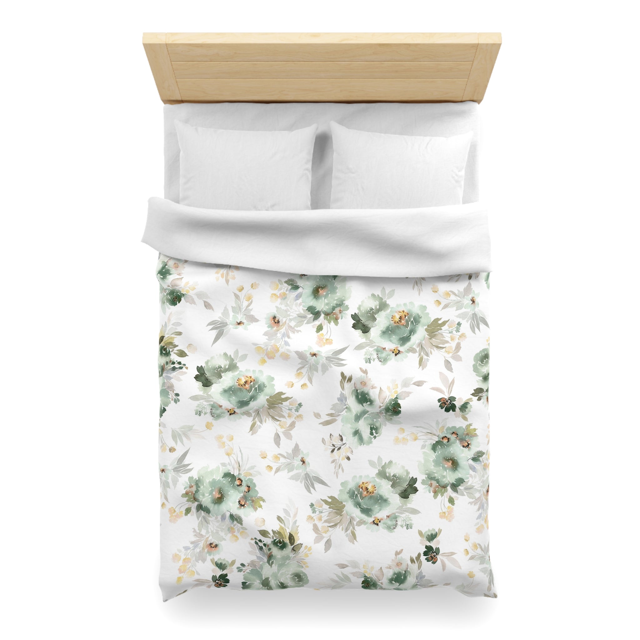 Floral Duvet, Pillow Cover Set | Sage Green Bedroom Set