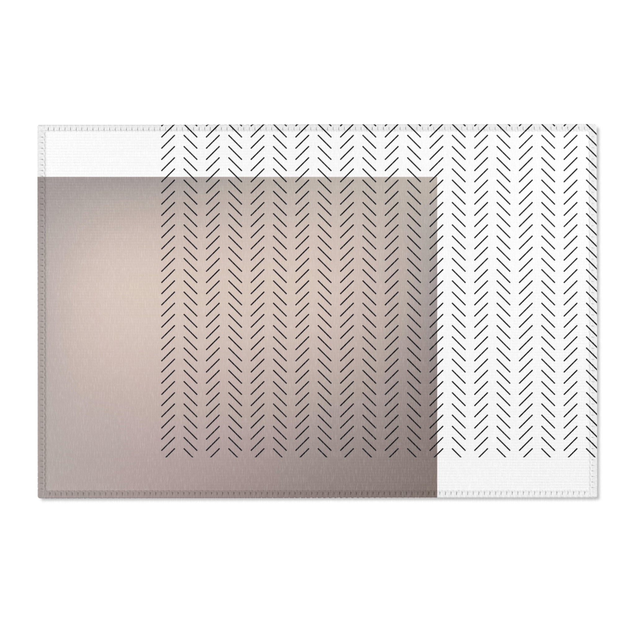 Art Deco Area Rug | Modern Rug, Geometric White Beige Black